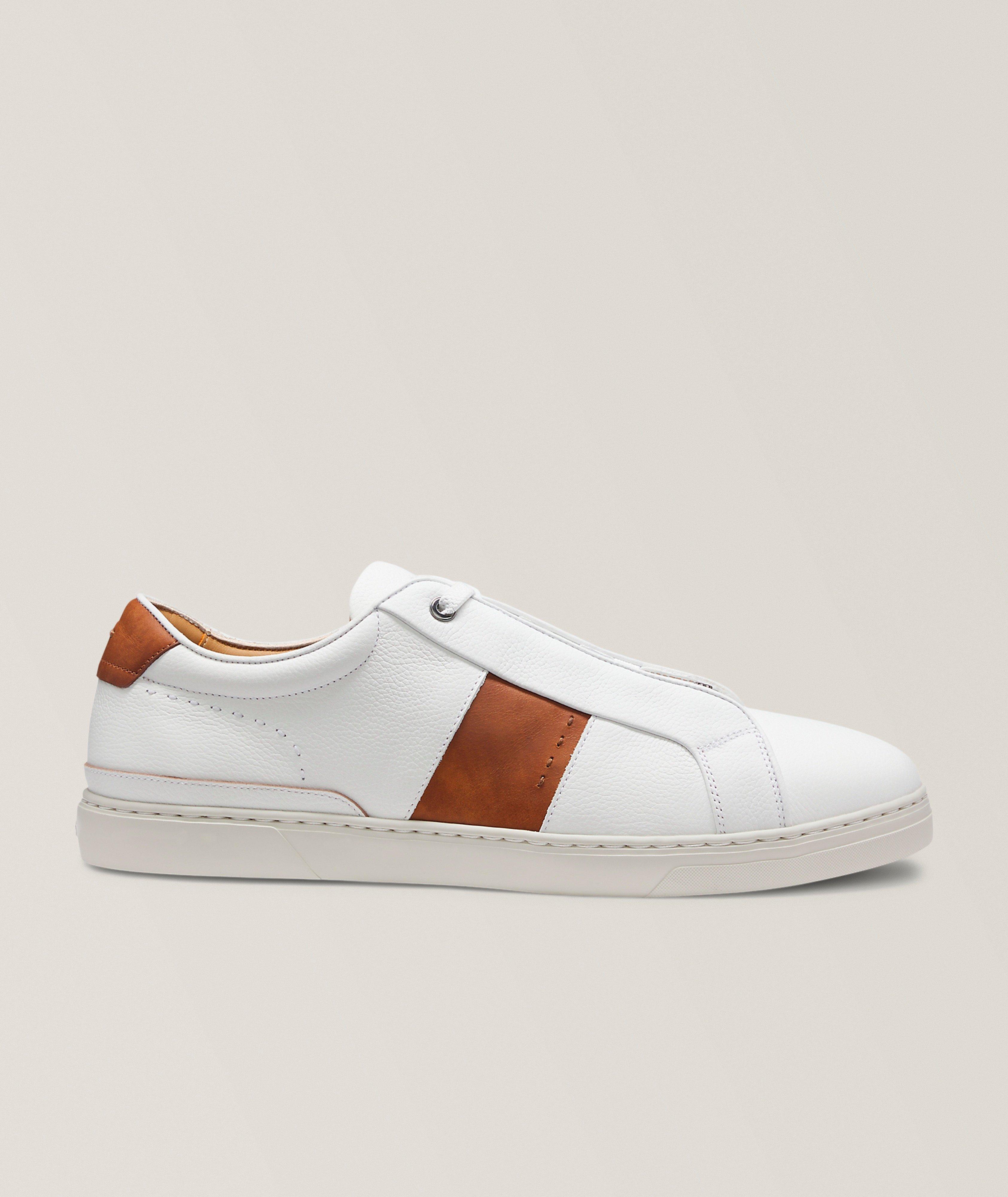 BOSS Chaussures sport en cuir panneau contrastés Gary 