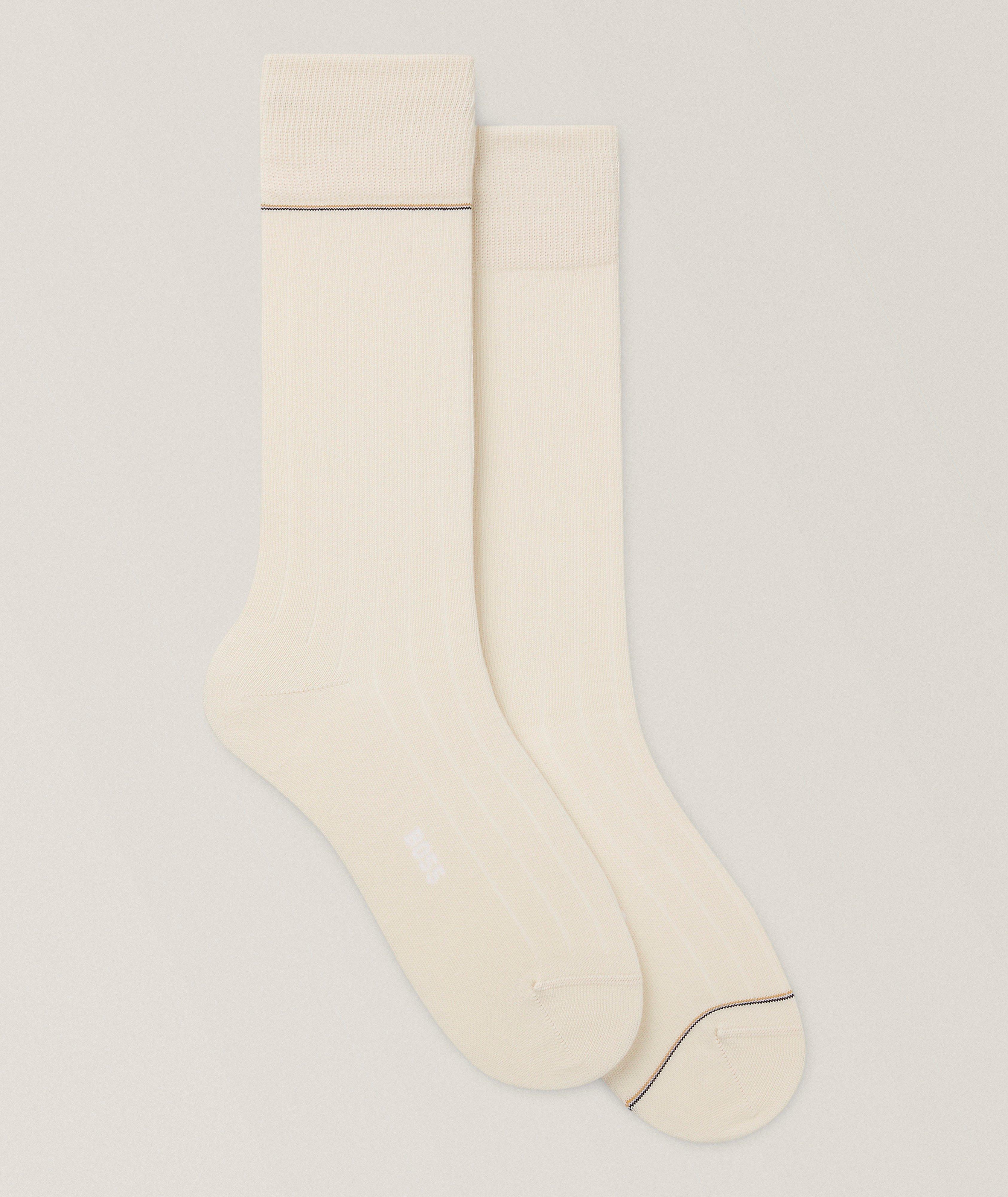 BOSS 2-Pack Signature Stripe Ribbed Socks