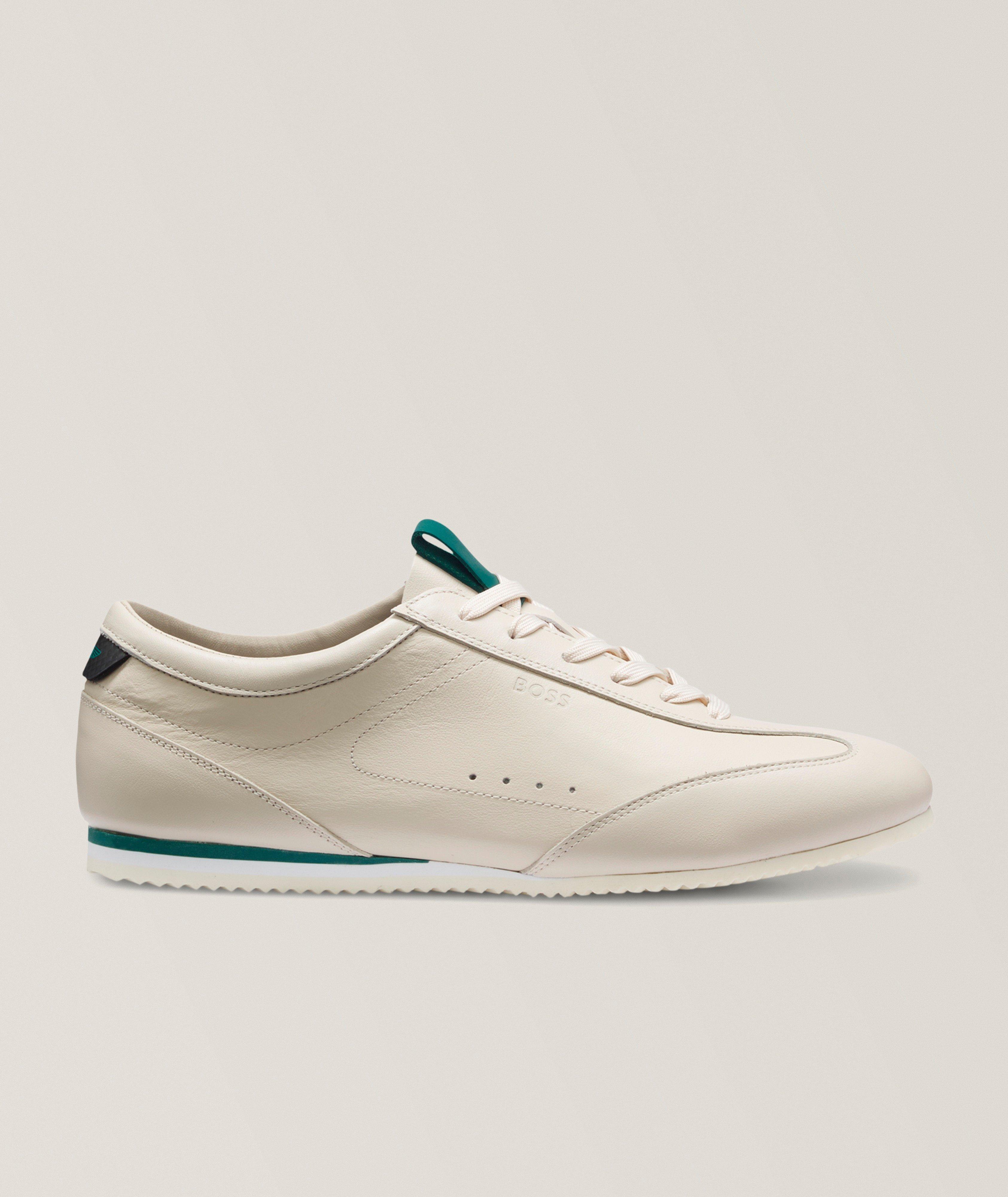 BOSS Chaussures sport en cuir Lineor X ASTON MARTIN 