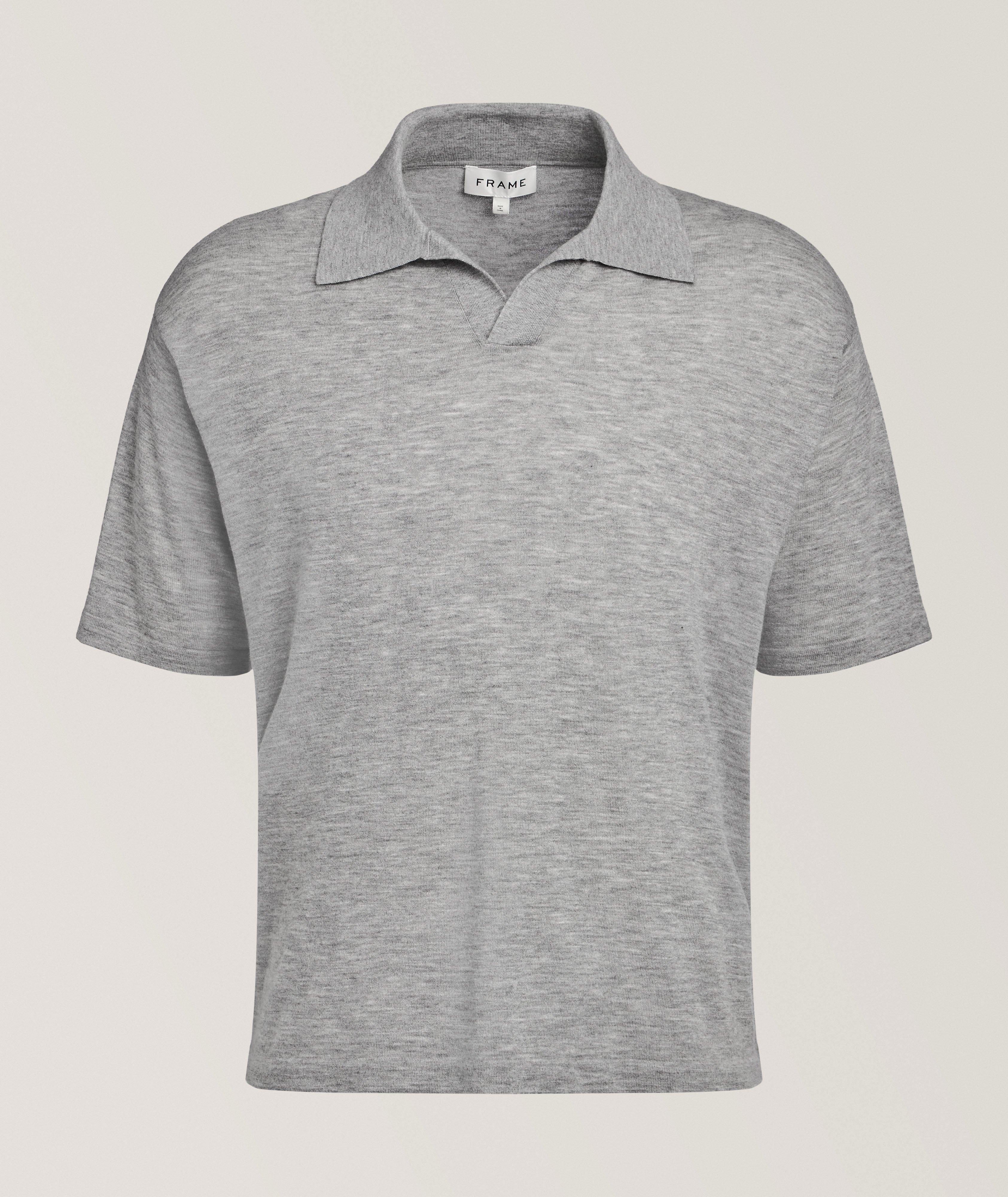 Mélange Wool-Cashmere Johnny Collar Polo image 0