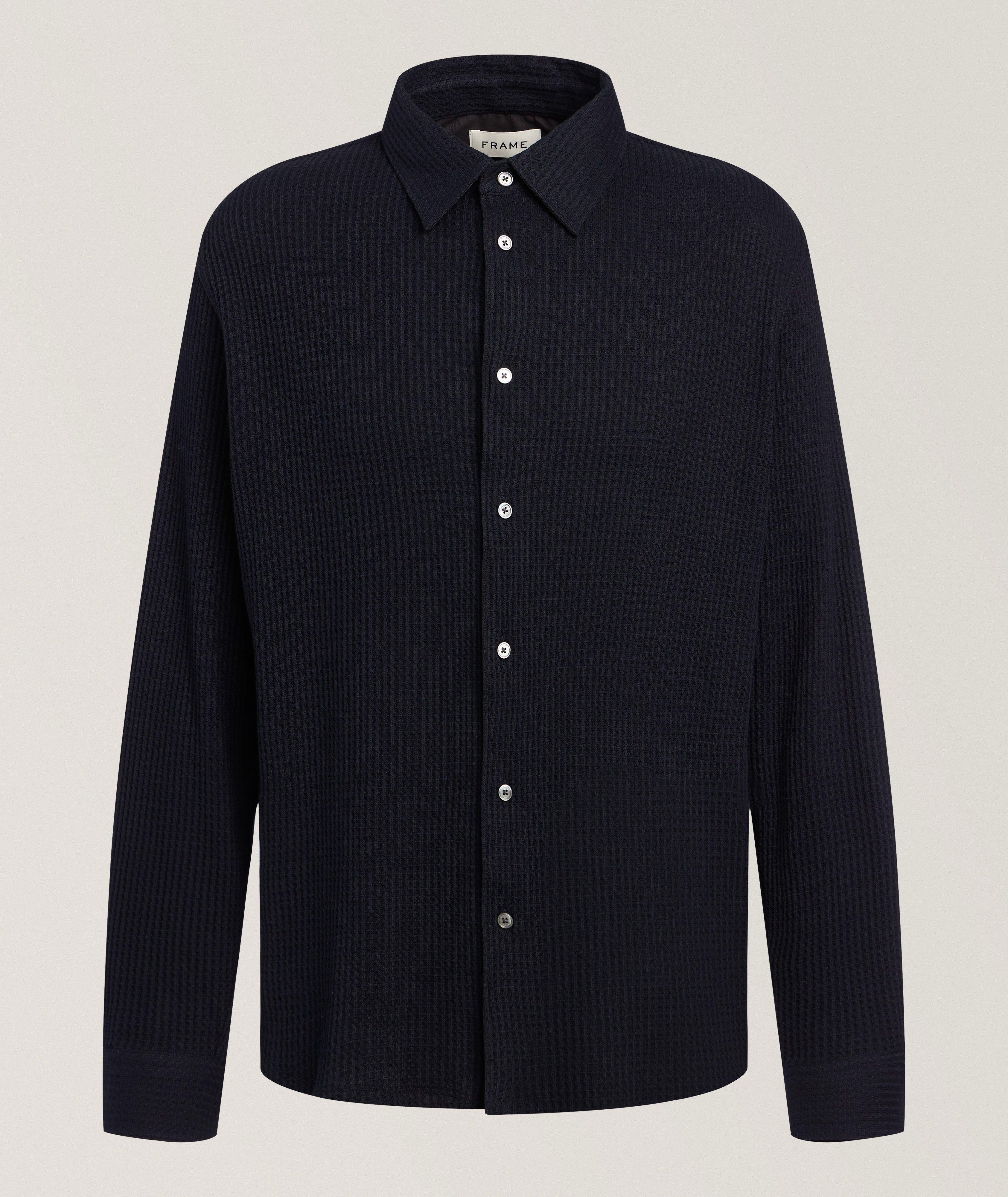 Waffle Knit Cotton-Blend Overshirt image 0