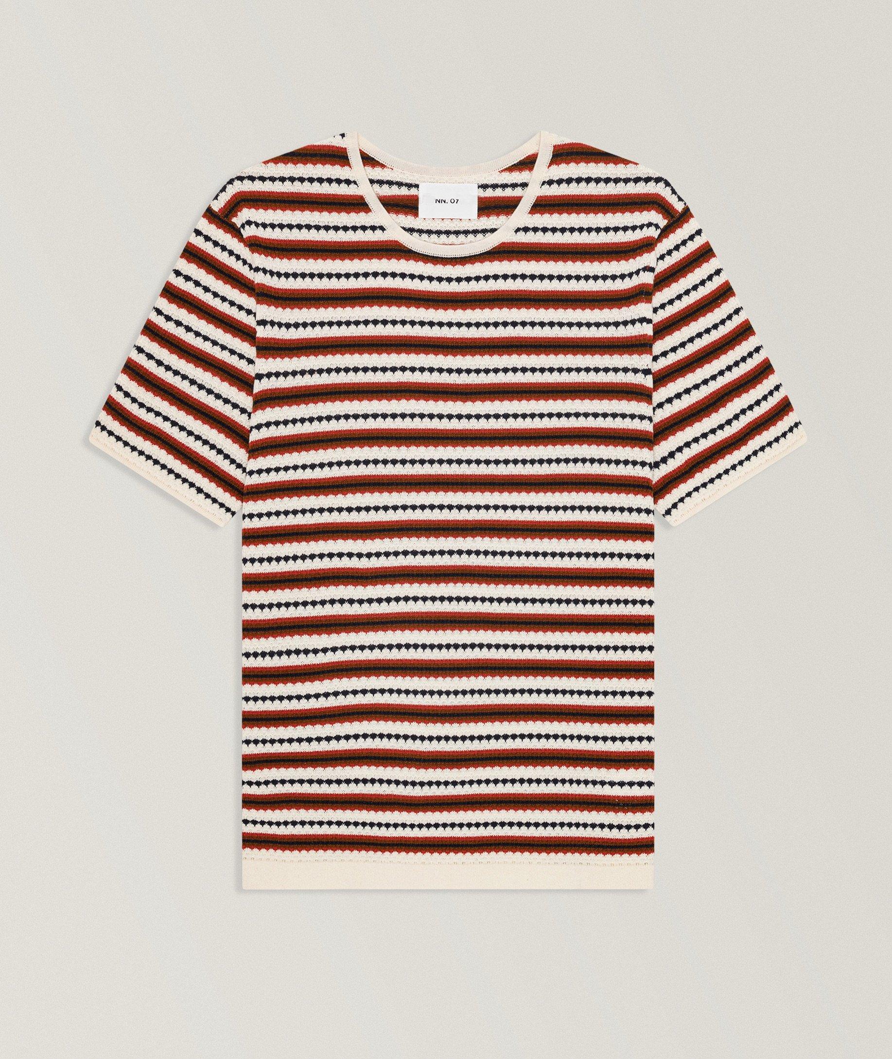 NN07 Bari Textured Organic Cotton Knitted T-Shirt