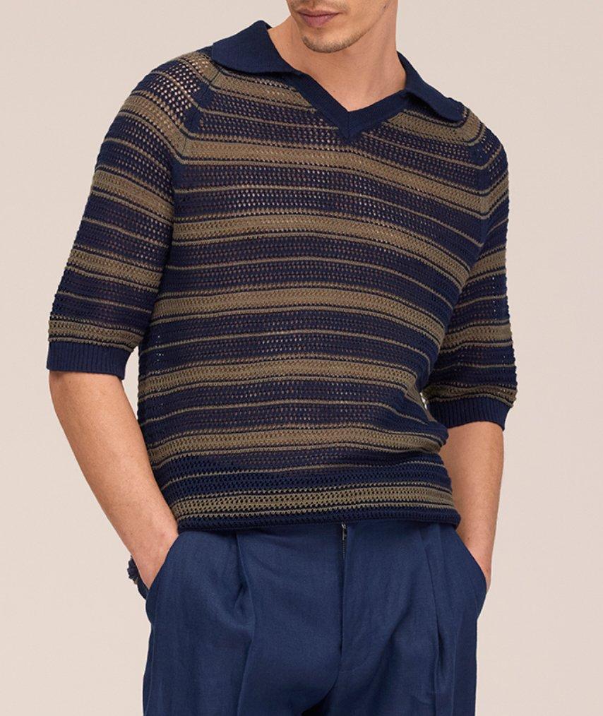 Cale Pointelle Knitted Polo image 4