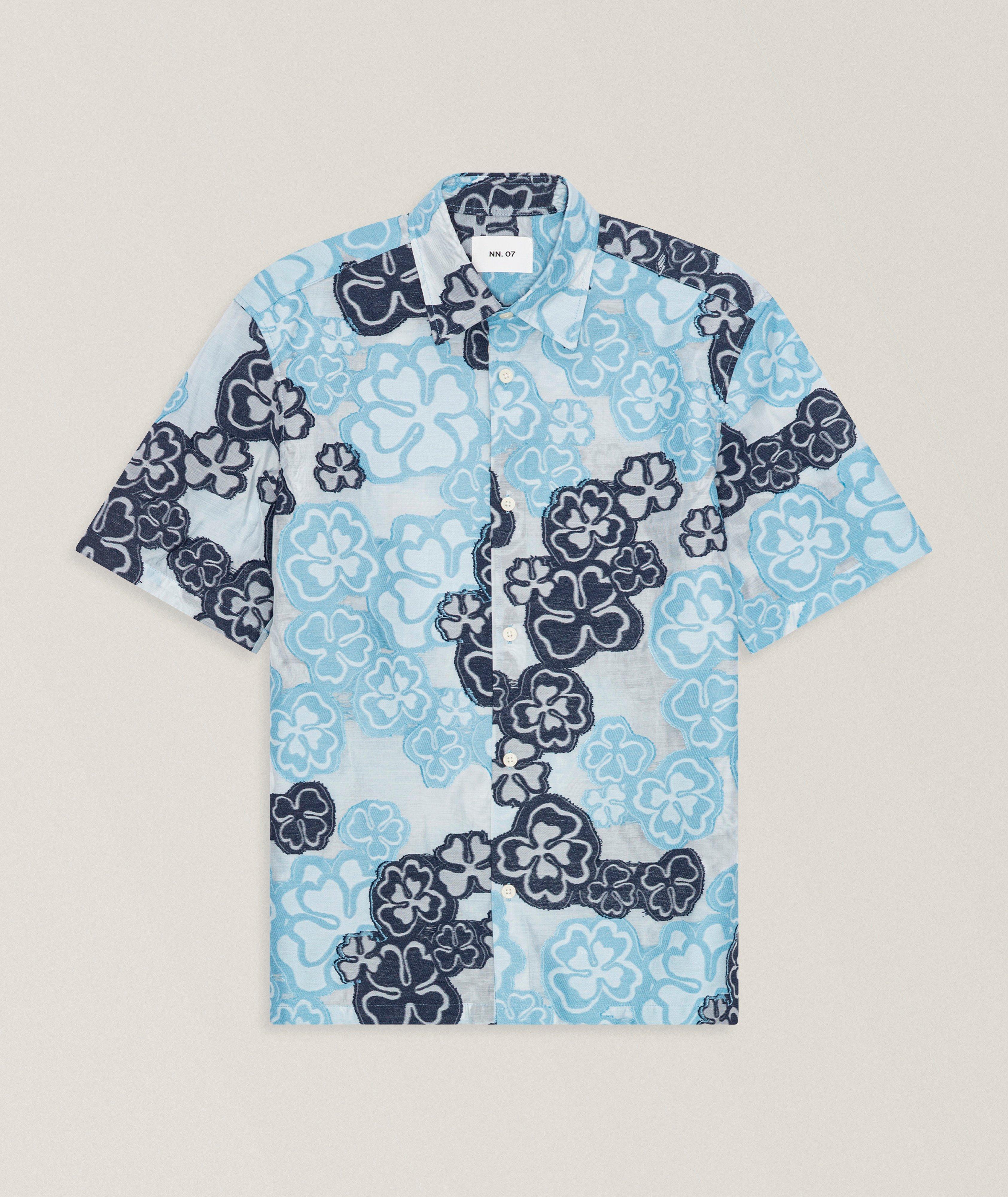 NN07 Freddy Fil-Coupé Jacquard Shirt | Casual Shirts | Harry Rosen