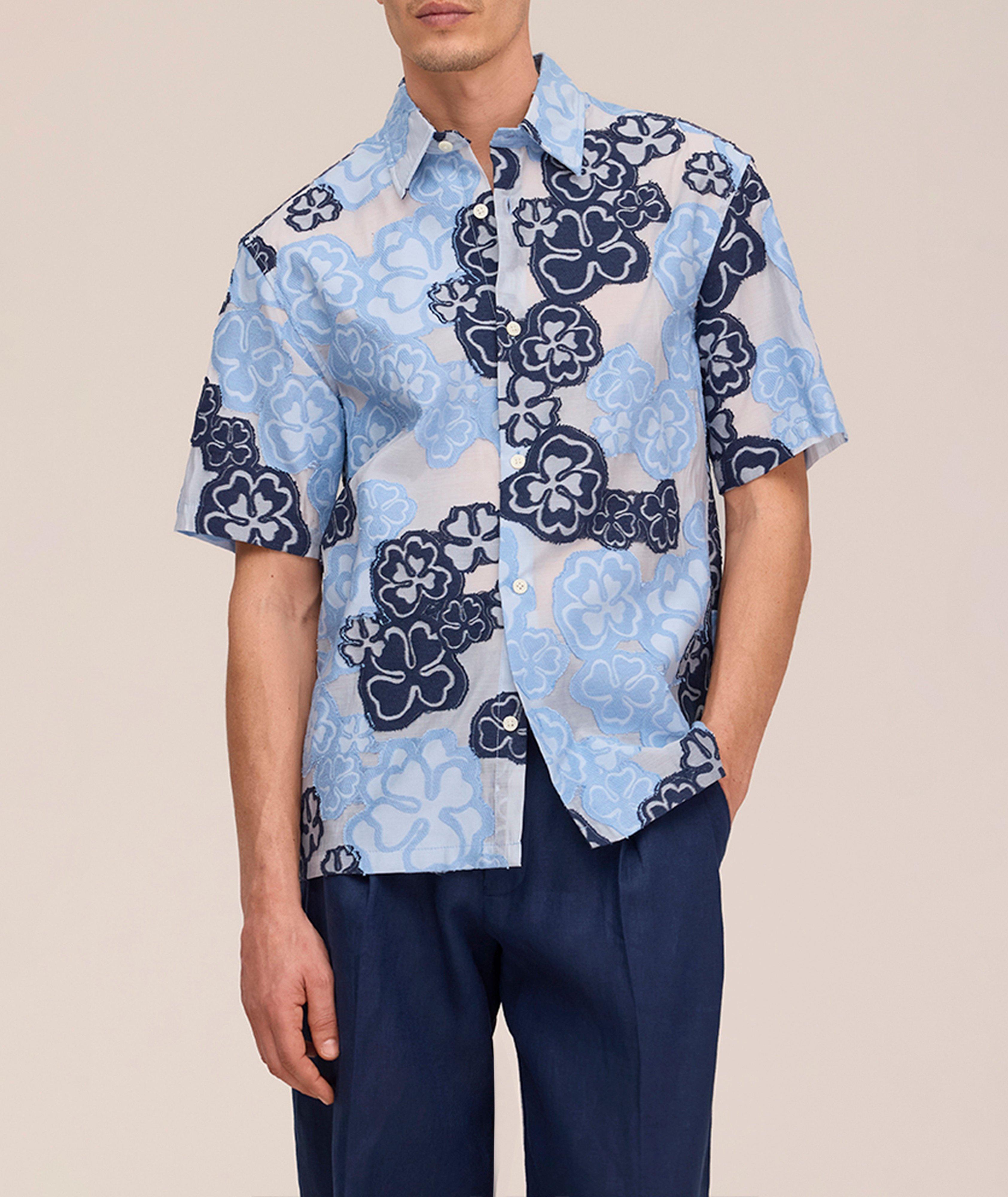 NN07 Freddy Fil-Coupé Jacquard Shirt | Casual Shirts | Harry Rosen