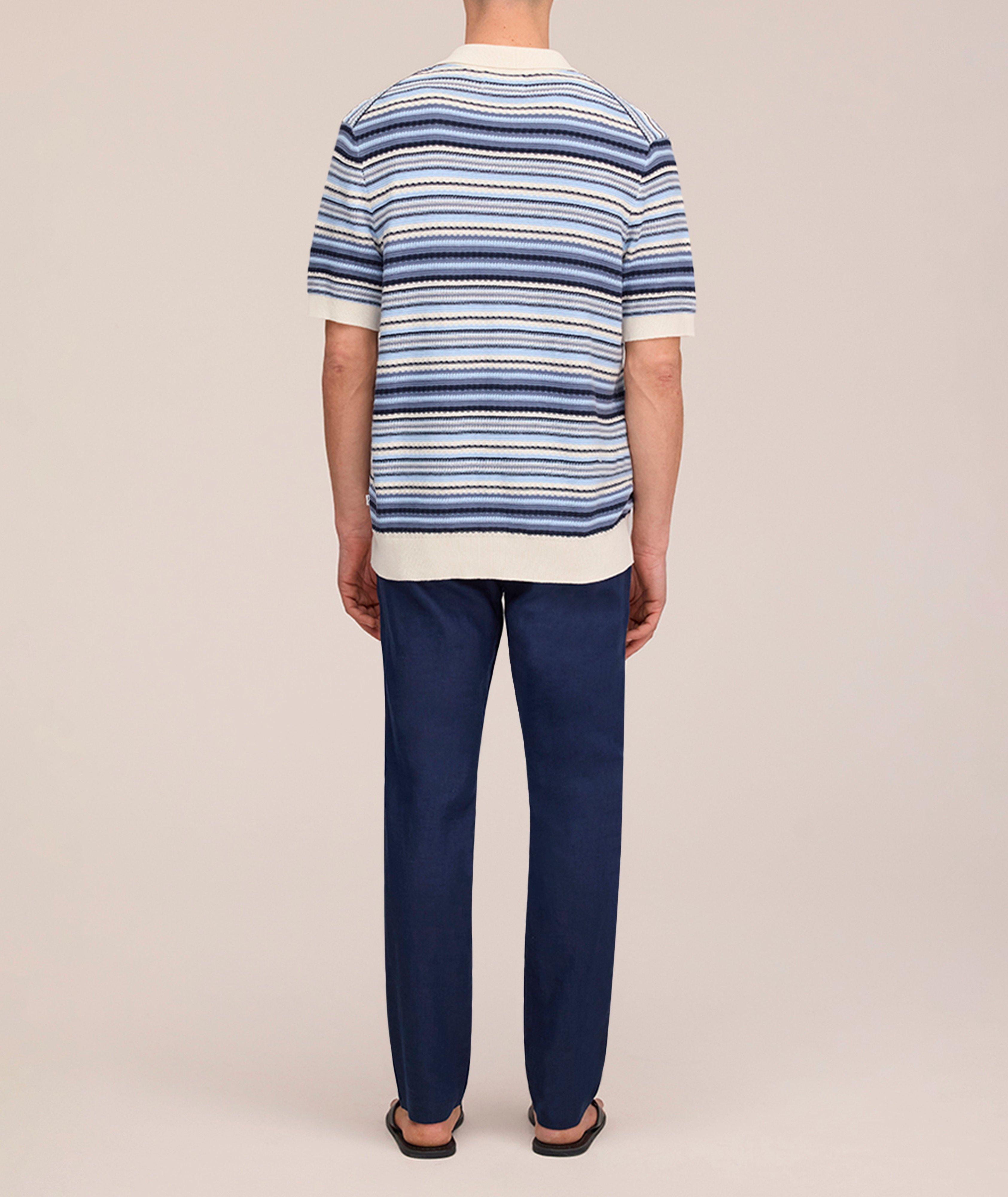 メンズウェア Russeluno GLOBAL RETRO LINE POLO 5 NN07 Nolan Textured Organic Cotton Polo Cardigan | T-Shirts