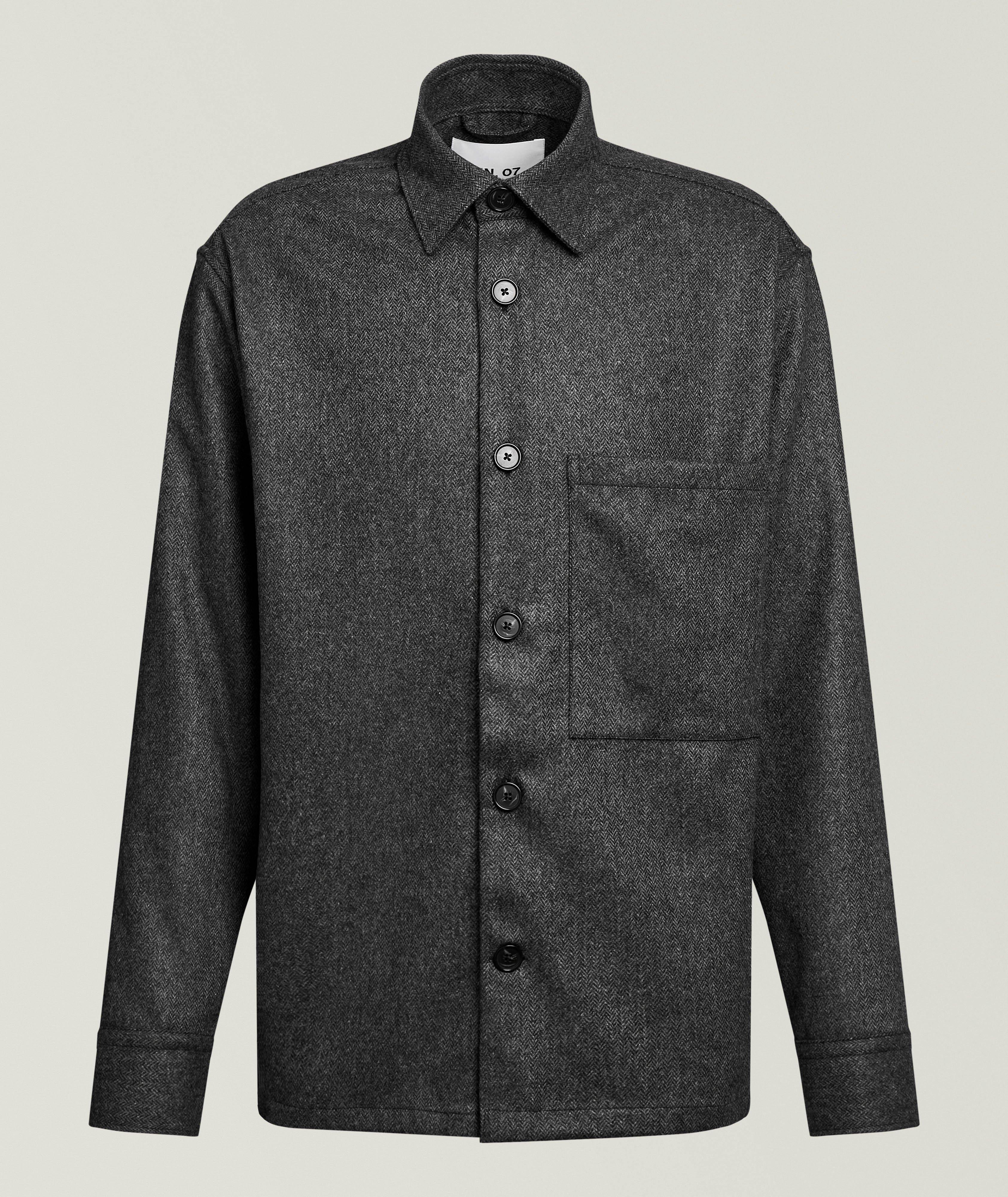 Freddy Herringbone Wool-Blend Overshirt image 0