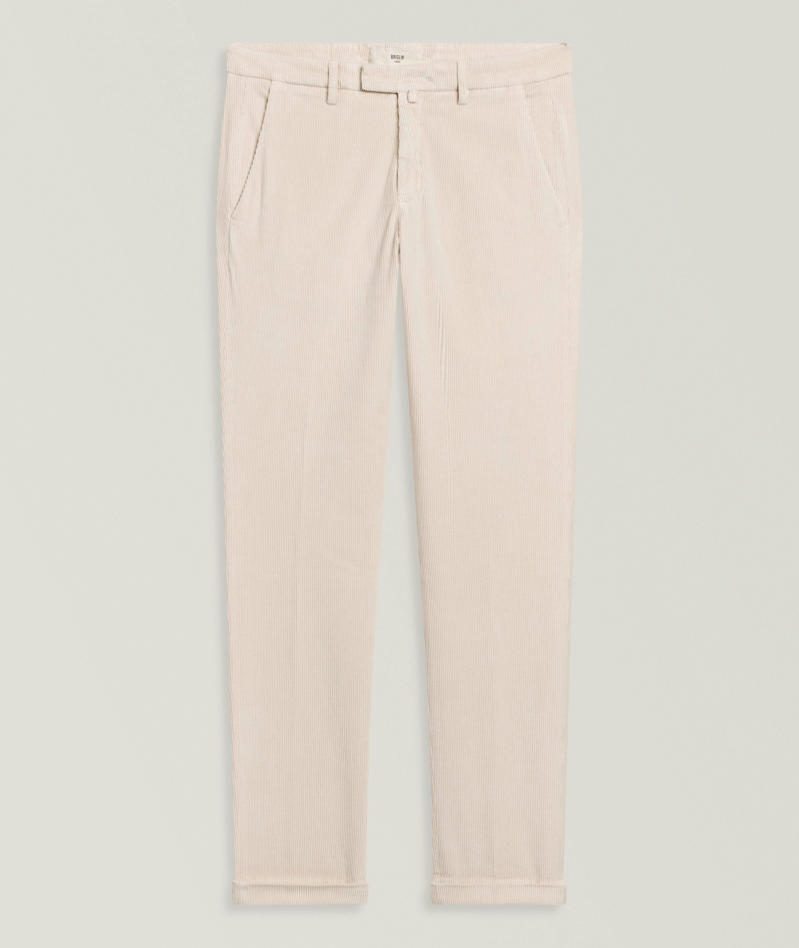 Briglia Pantalon velours côtelé devant lisse