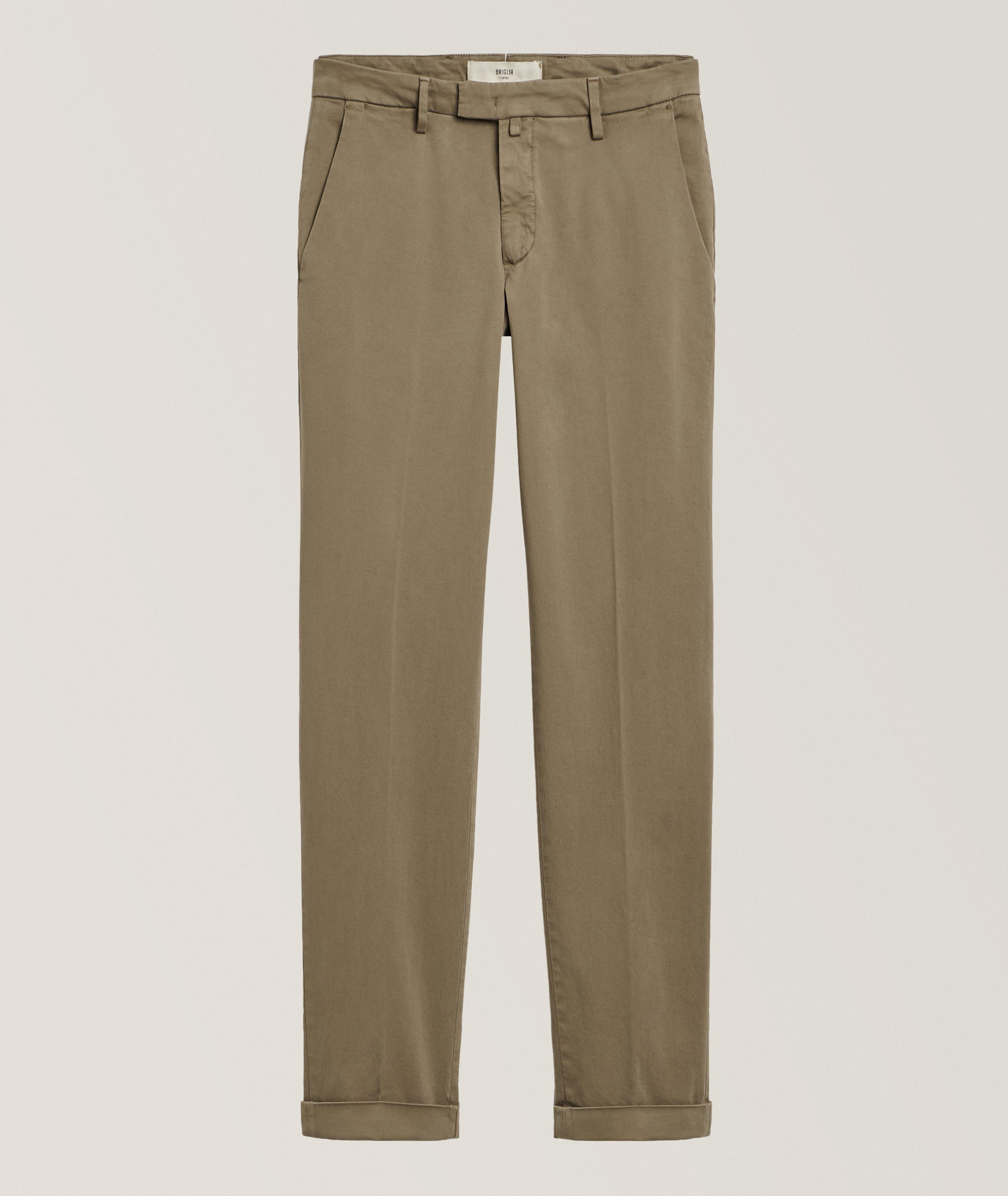 Pantalon coton-extensible devant-lisse image 0