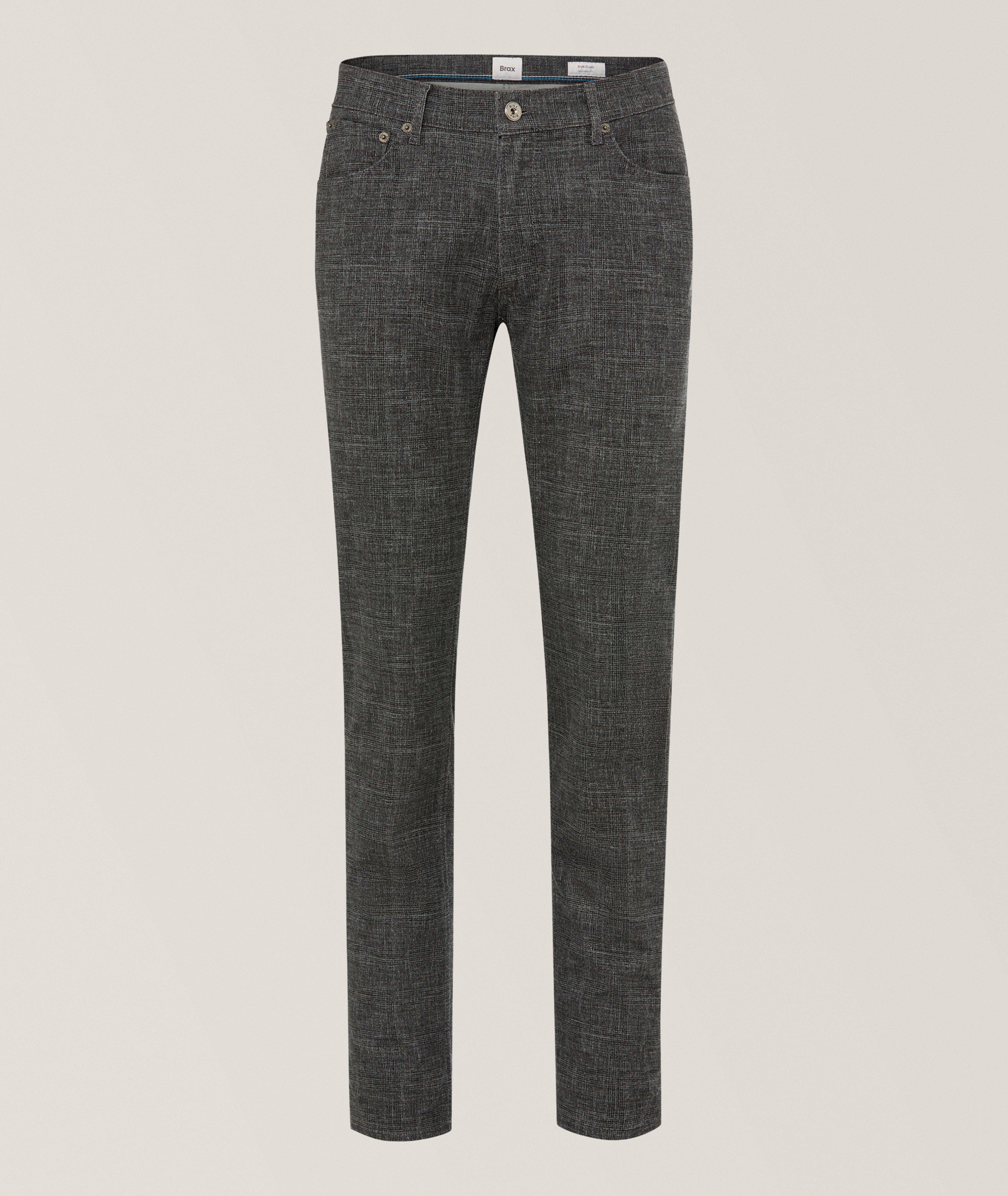Brax Pantalon Woo.Look carreauté Chuck