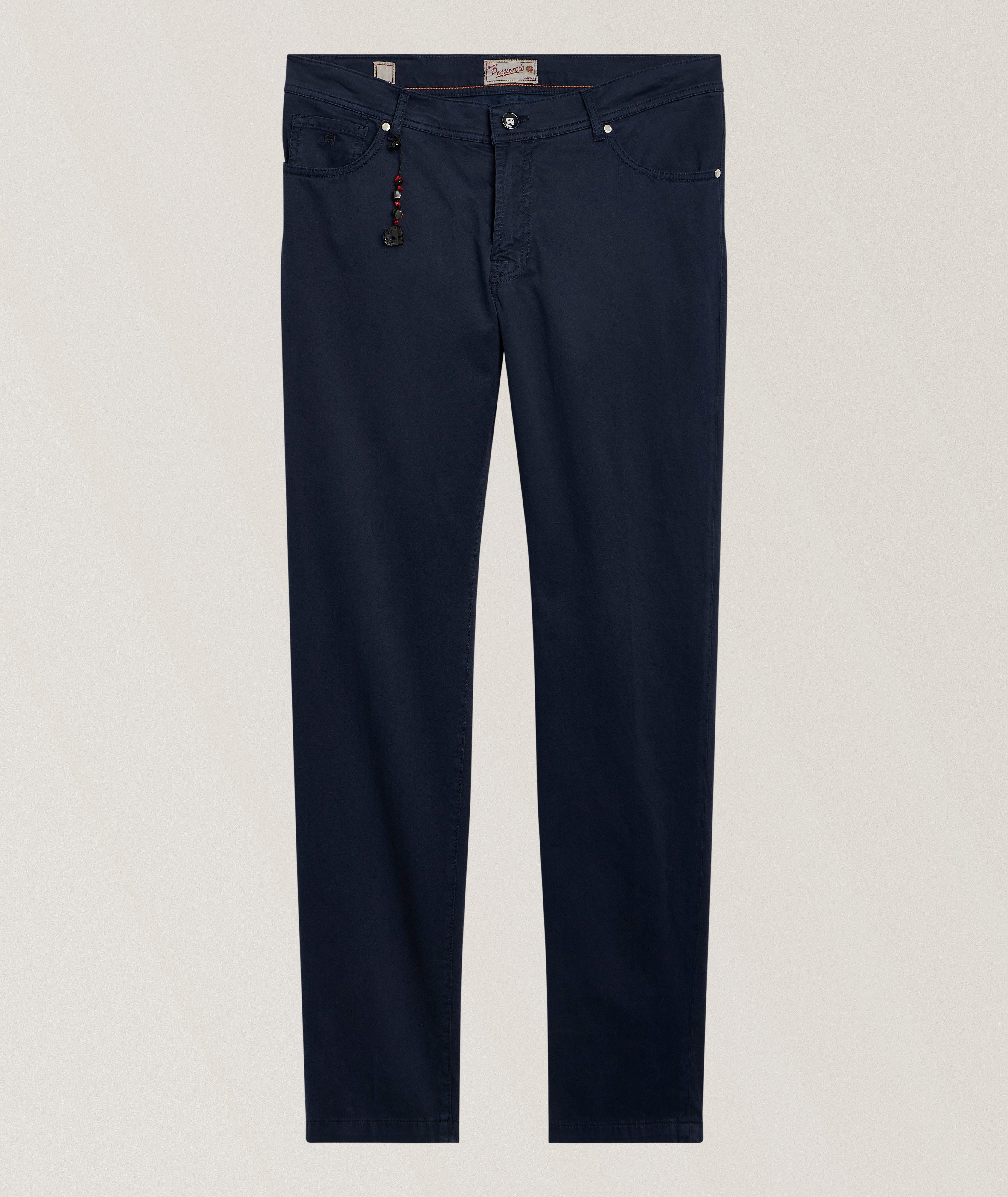 Marco Pescarolo Supima Five-Pocket Garment-Dyed Pants 