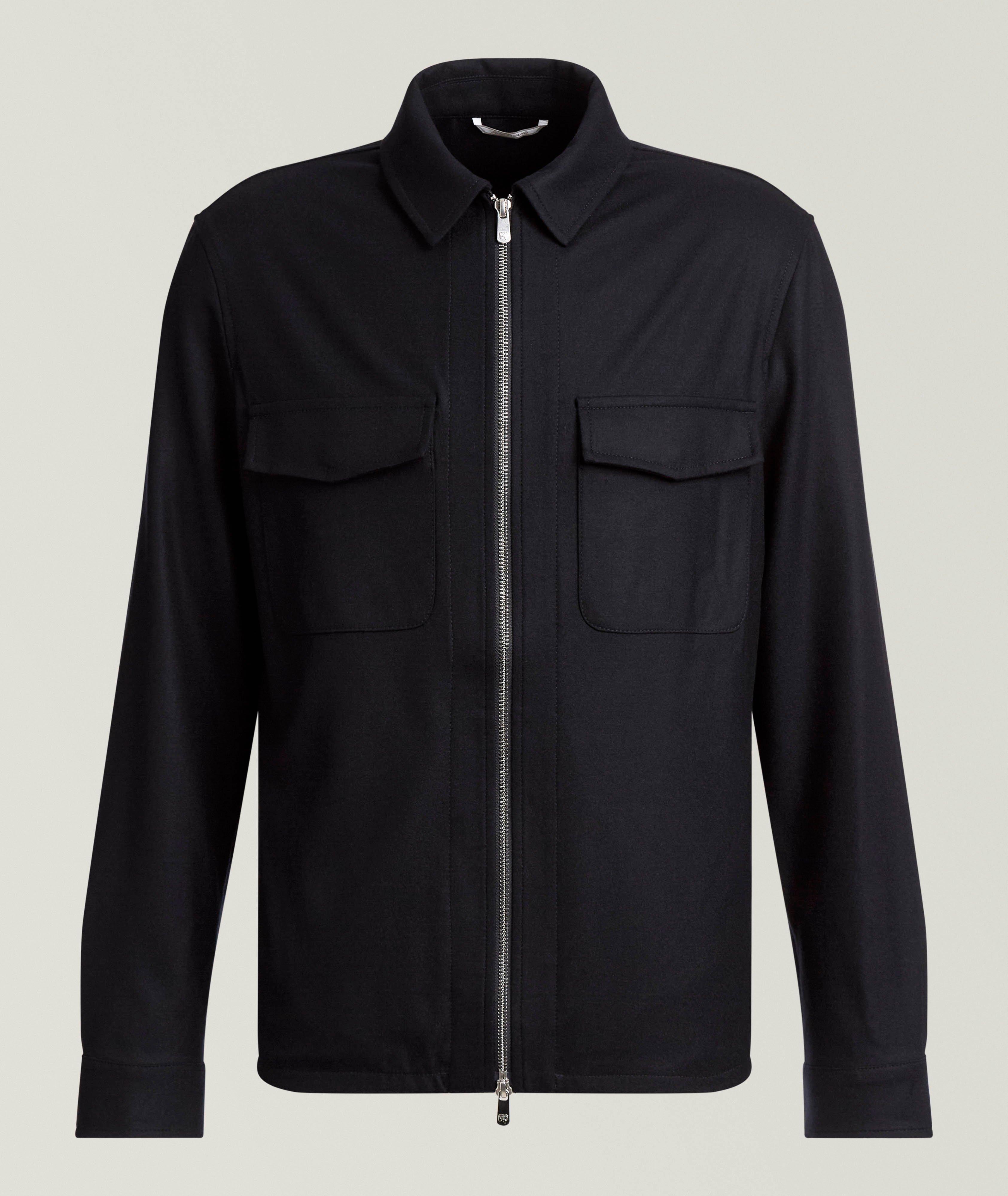 Marco Pescarolo Stretch-Cashmere Full-Zip Overshirt 