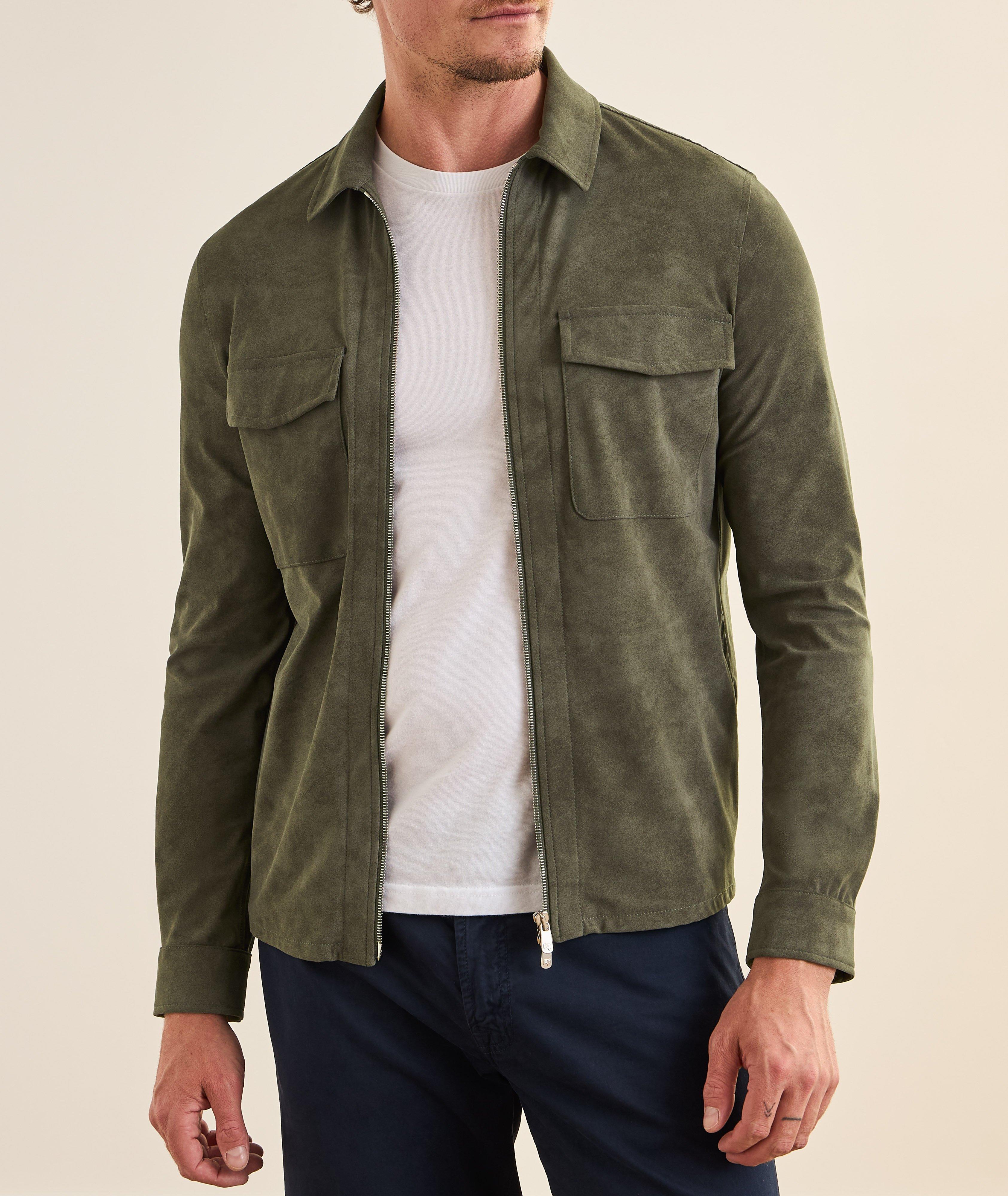 Suede-Effect Overshirt  image 1