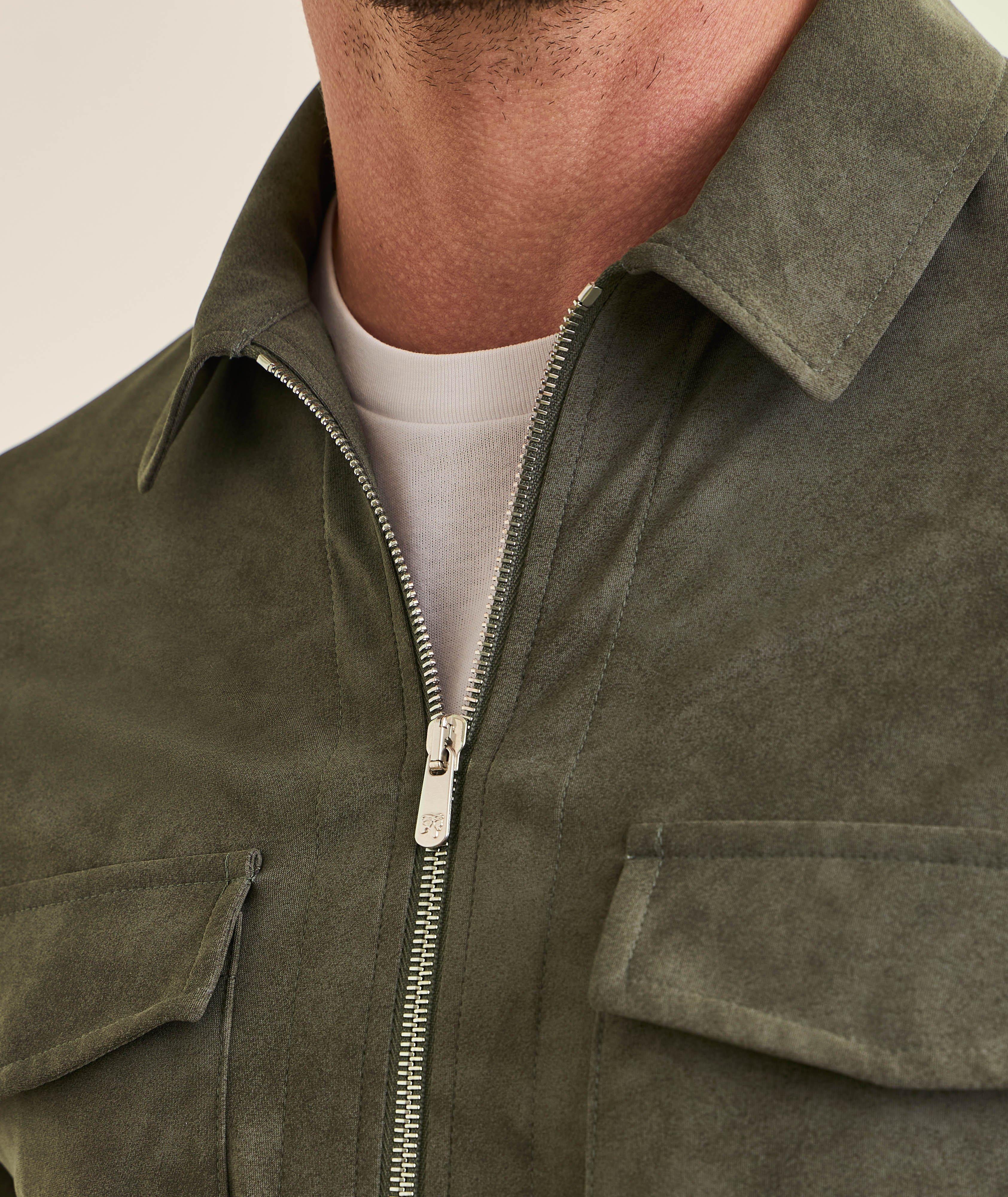 Suede-Effect Overshirt  image 3