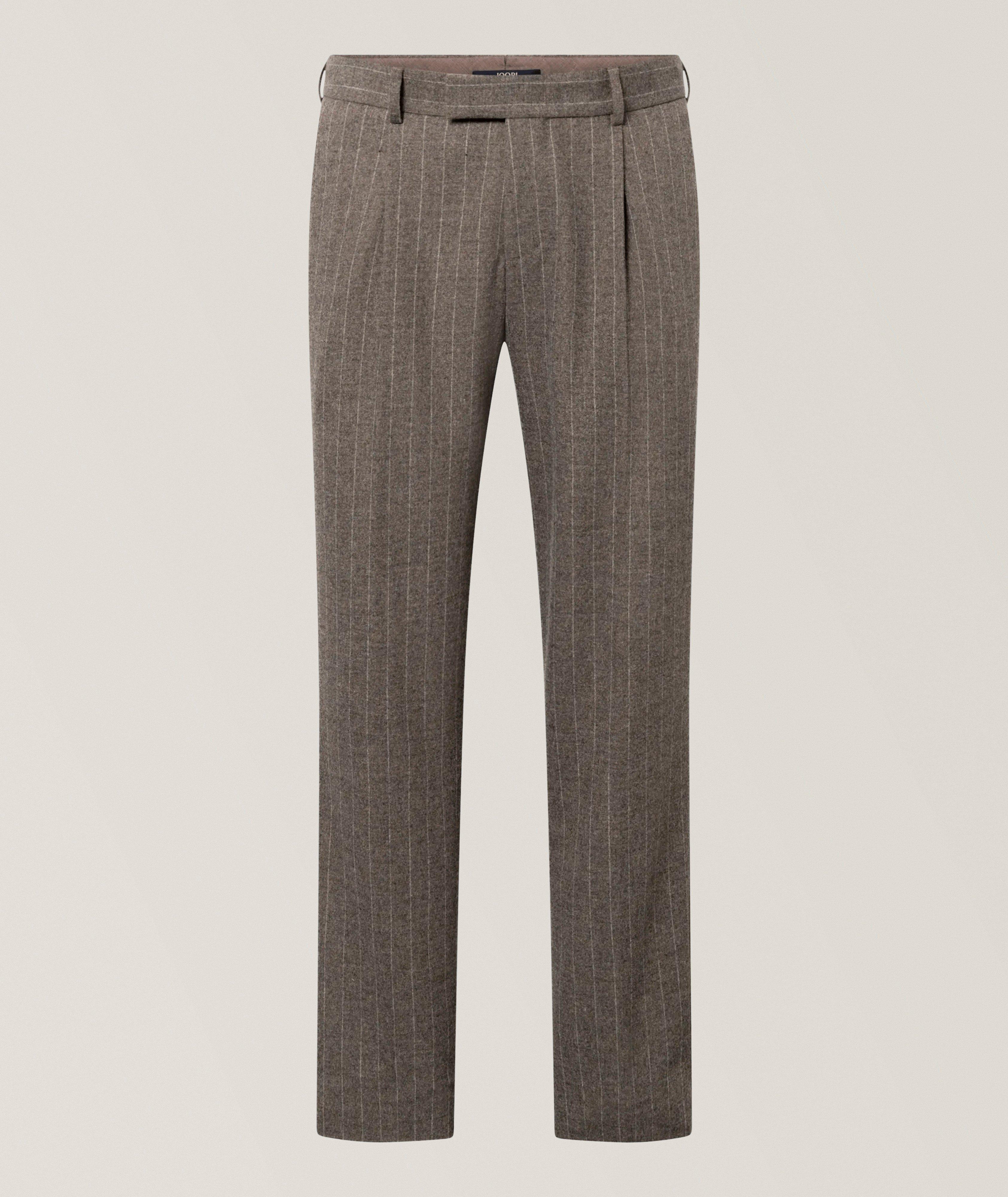 JOOP! Pleated Pinstripe Wool-Blend Pants