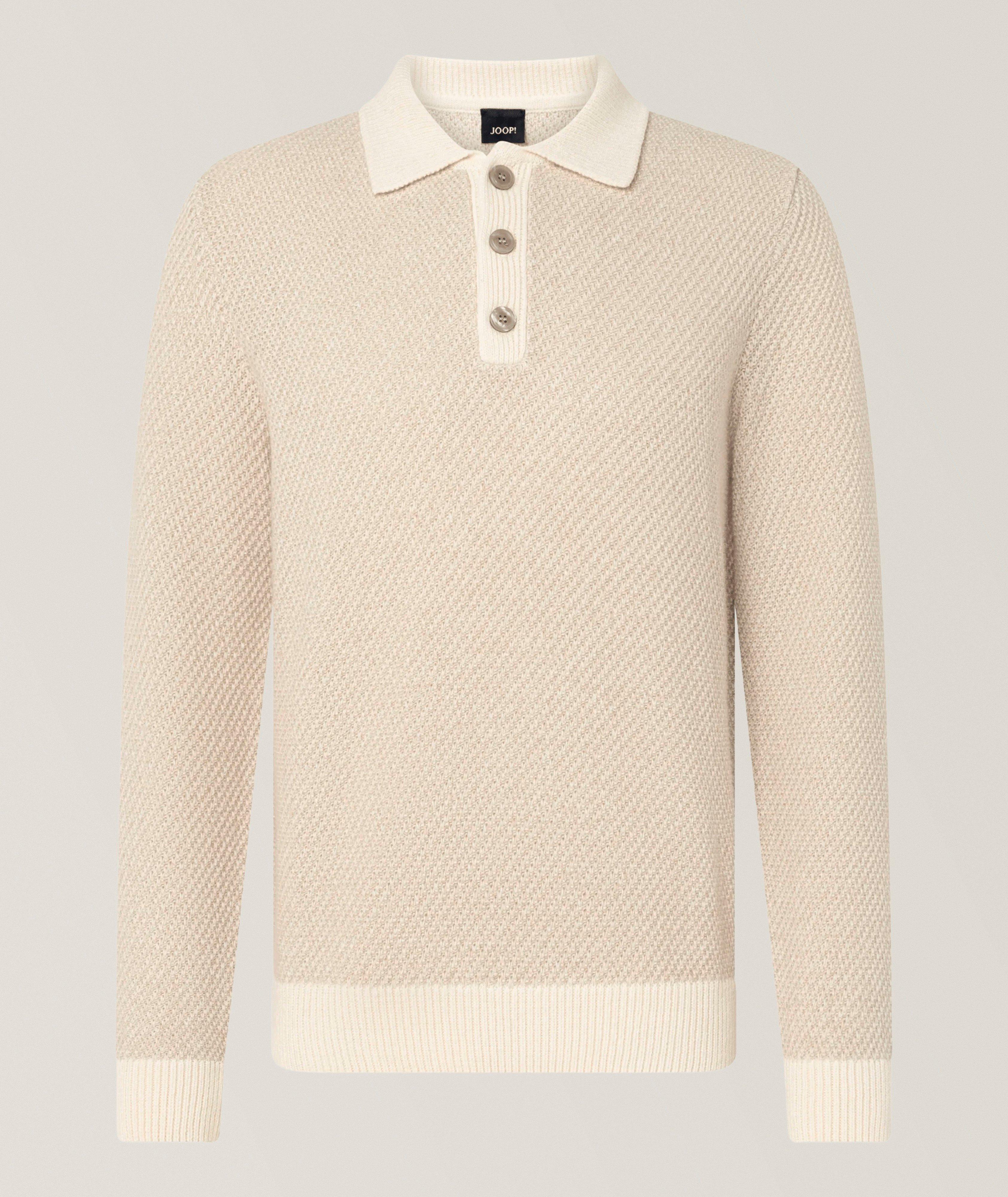 JOOP! JOOP BEIGE CNTRST LS POLO