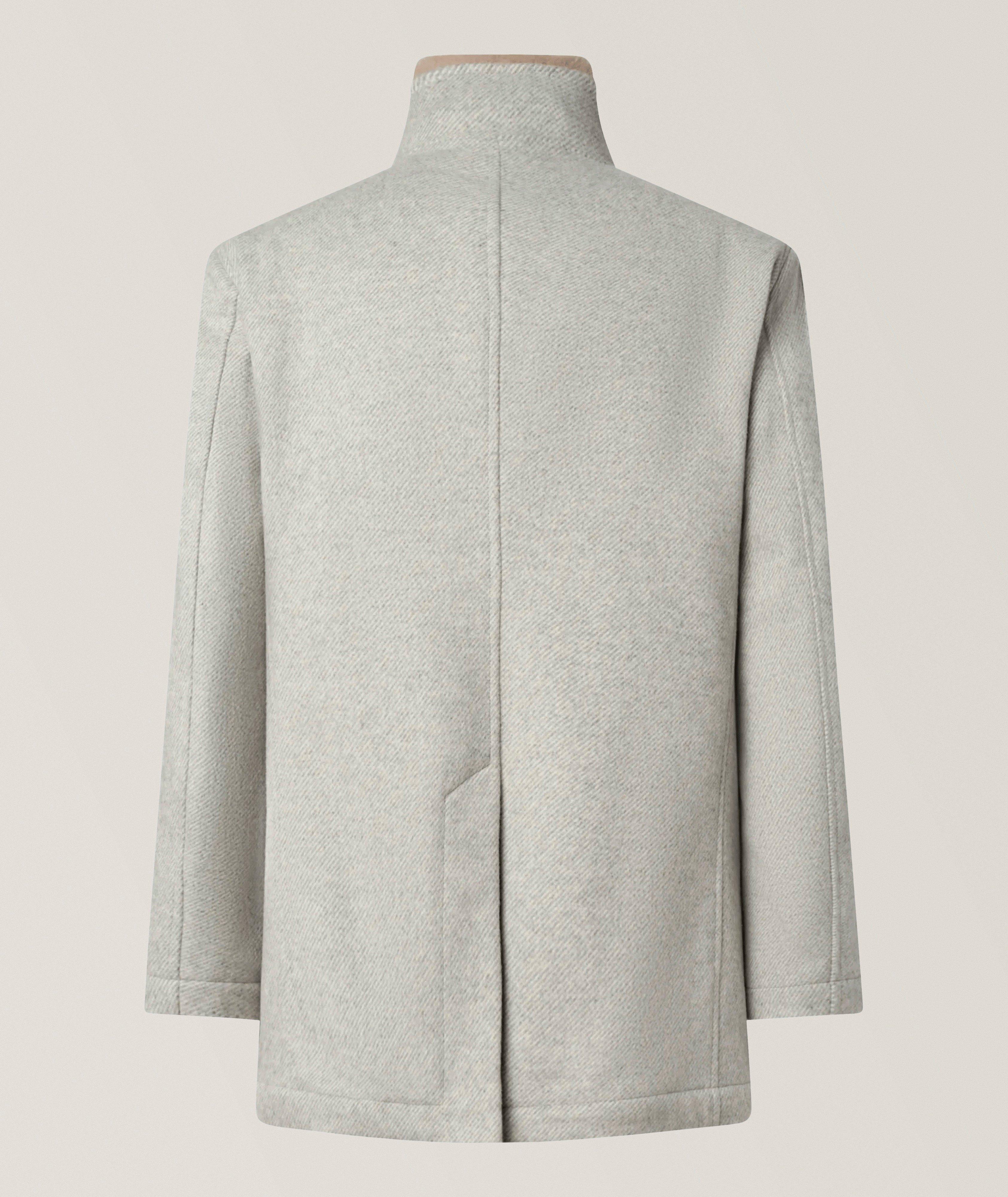 Gary Faux Fur Collar Wool-Blend Twill Coat image 1