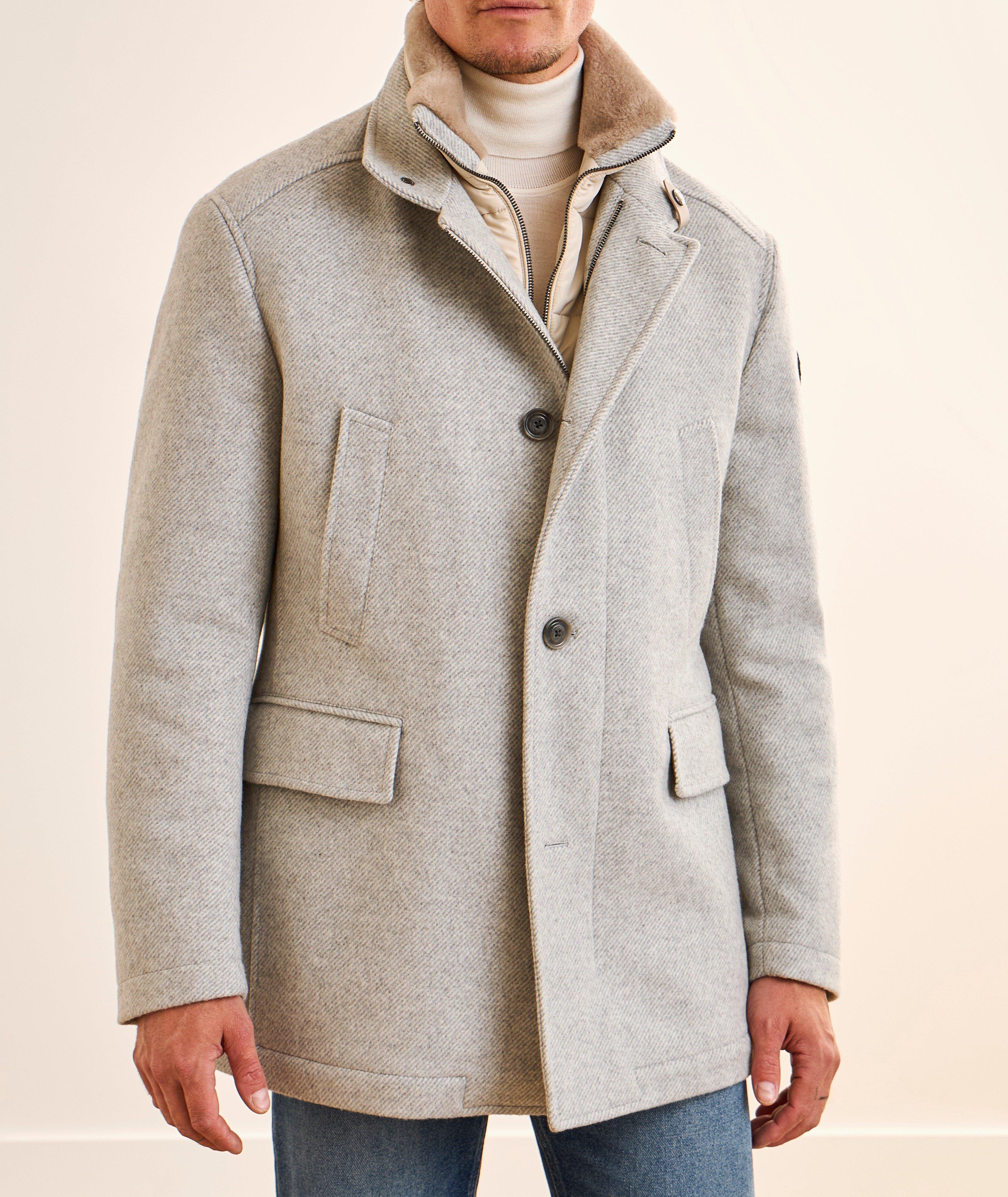 Gary Faux Fur Collar Wool-Blend Twill Coat image 2