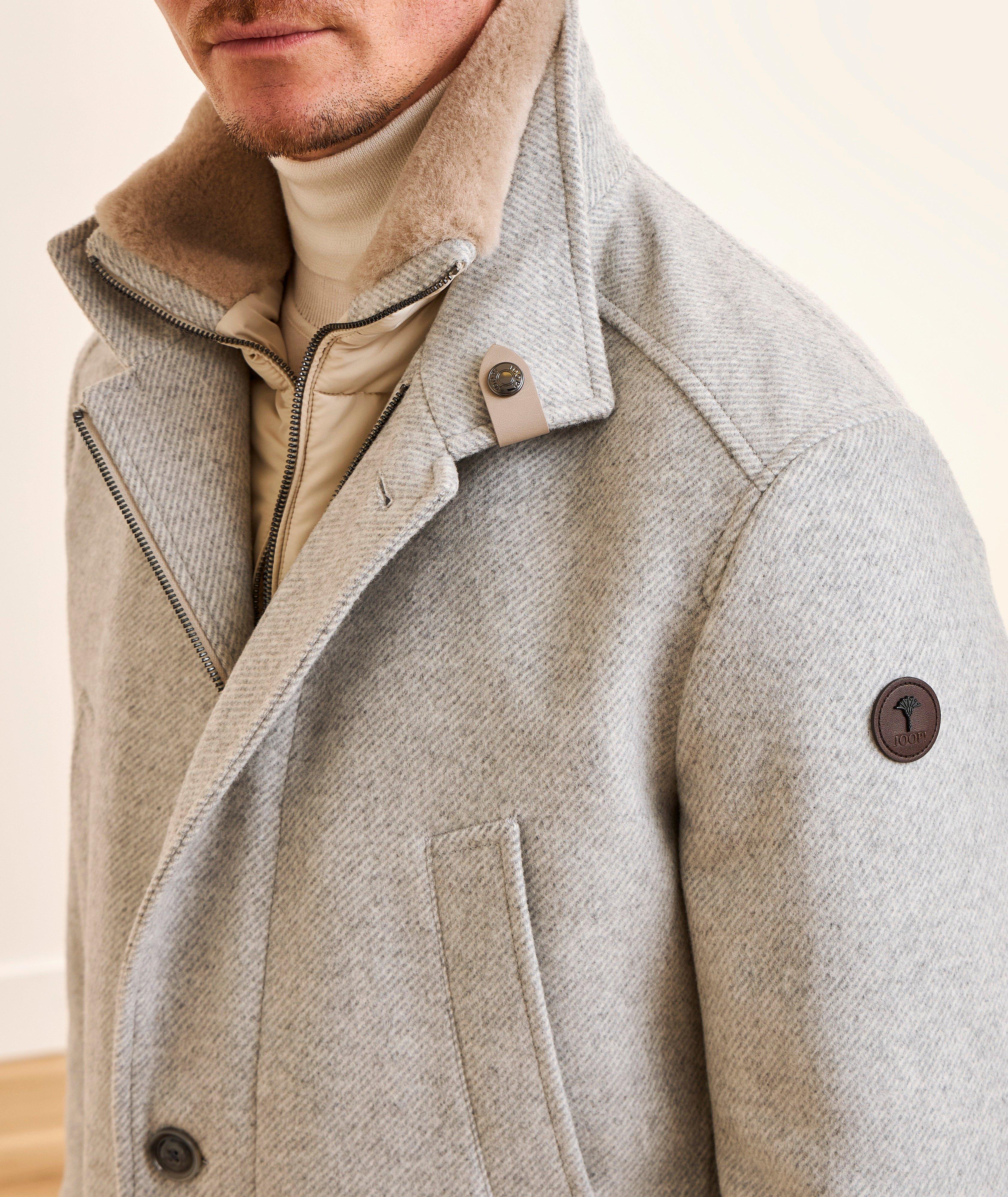 Gary Faux Fur Collar Wool-Blend Twill Coat image 5
