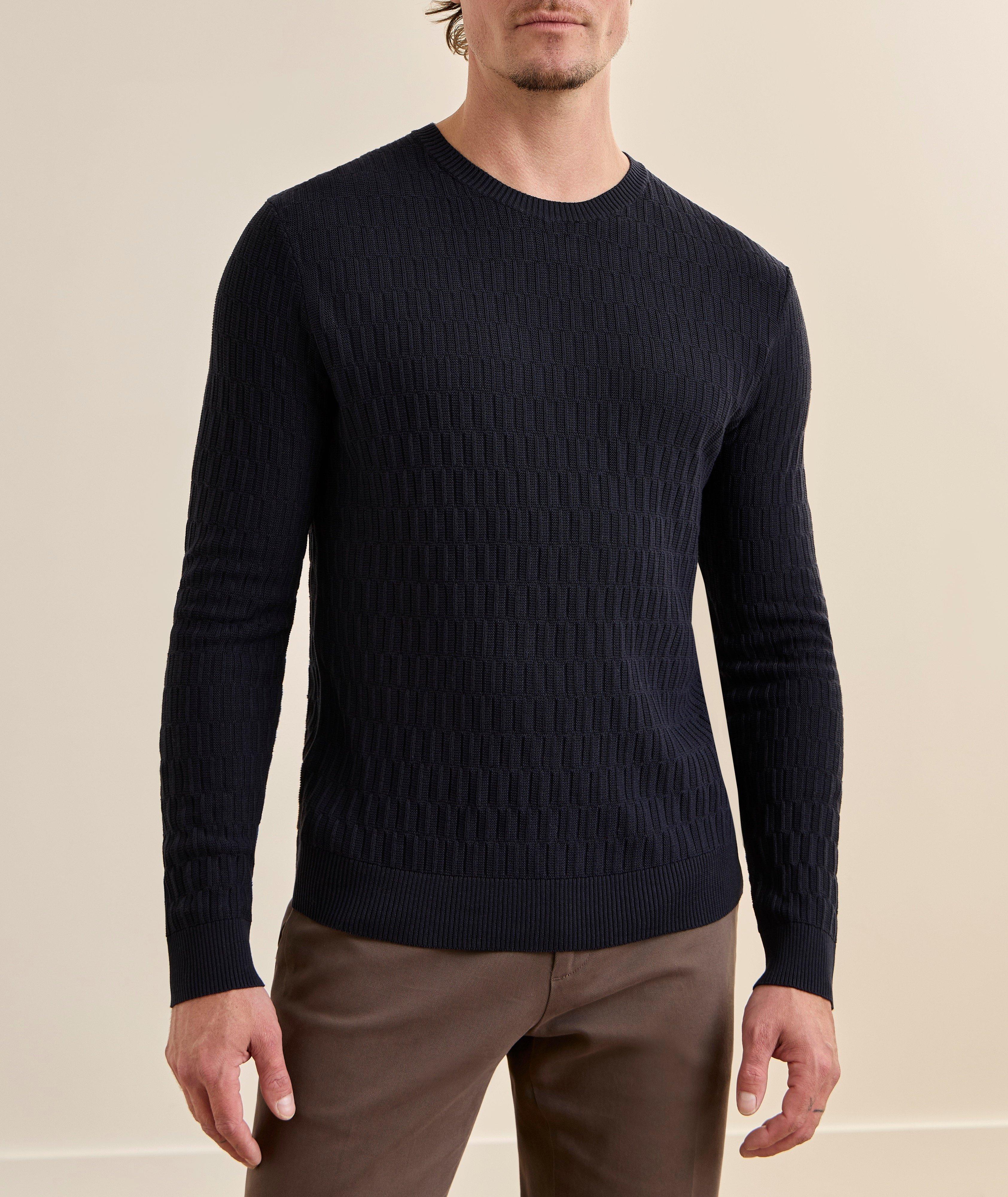 Pull tricot-grille coton mercerisé image 1