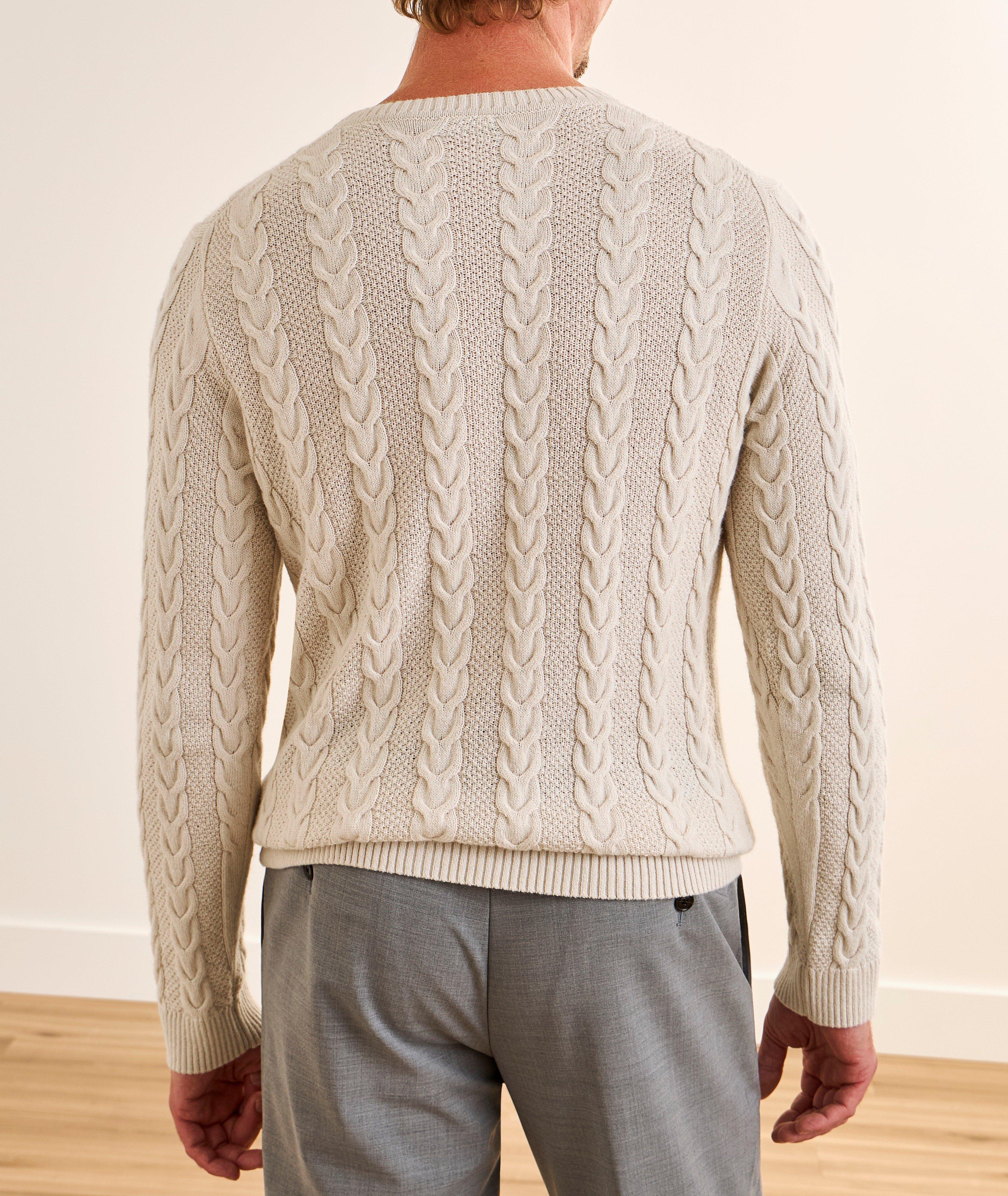 Cable Knit Wool-Blend Sweater image 3