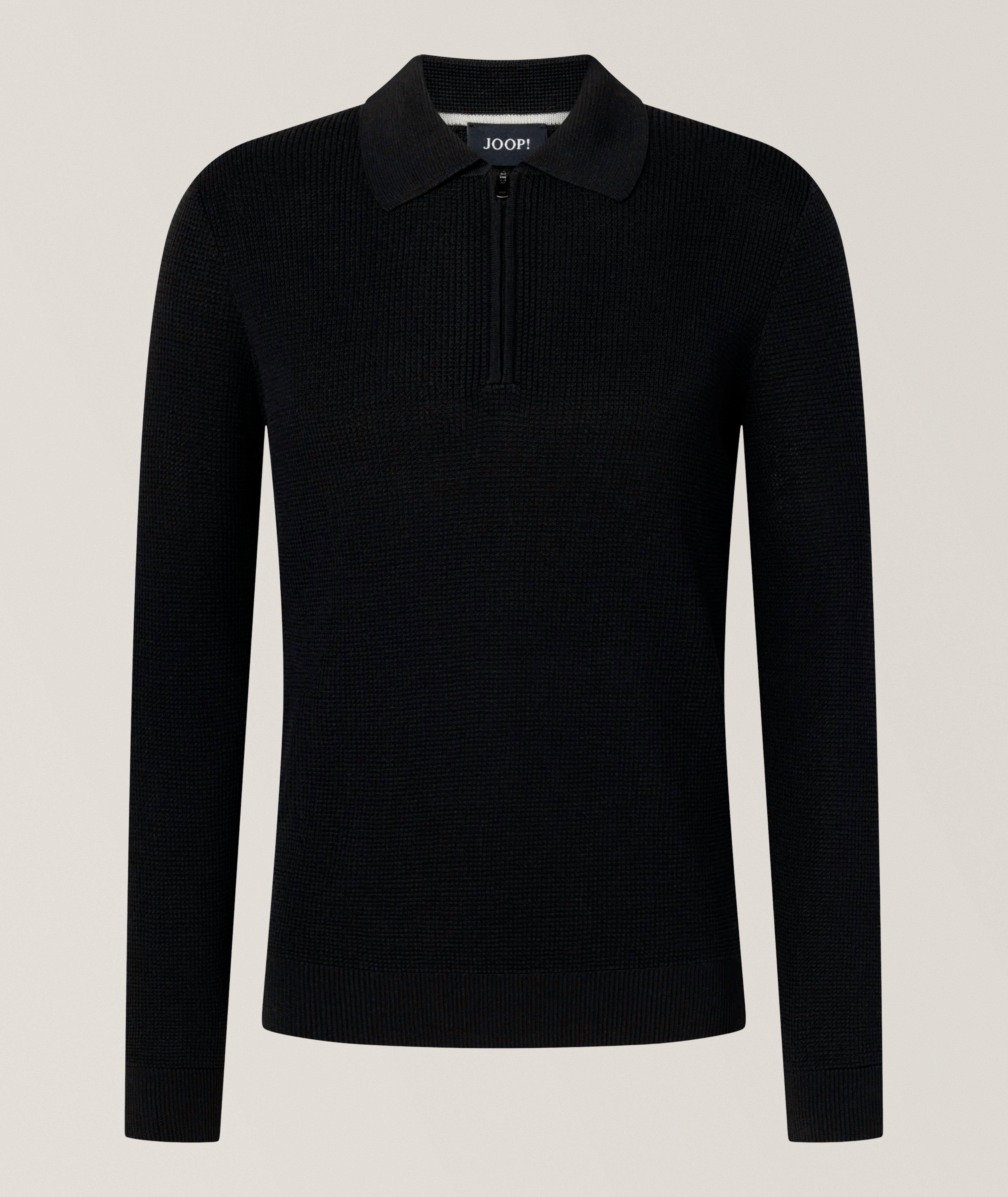 JOOP! Waffle Knit Polo Sweater
