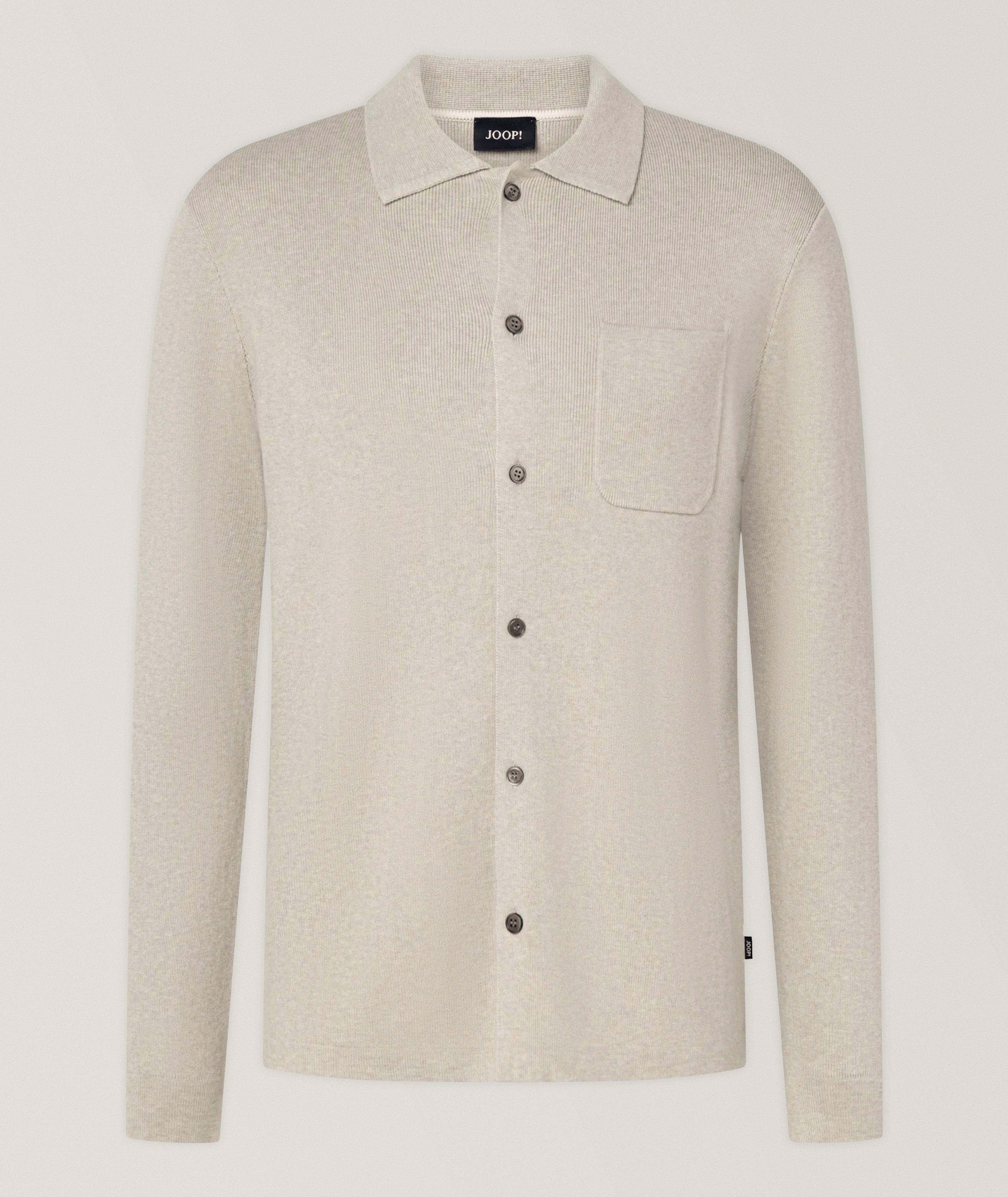 JOOP! Cardigan coton-mélange col polo