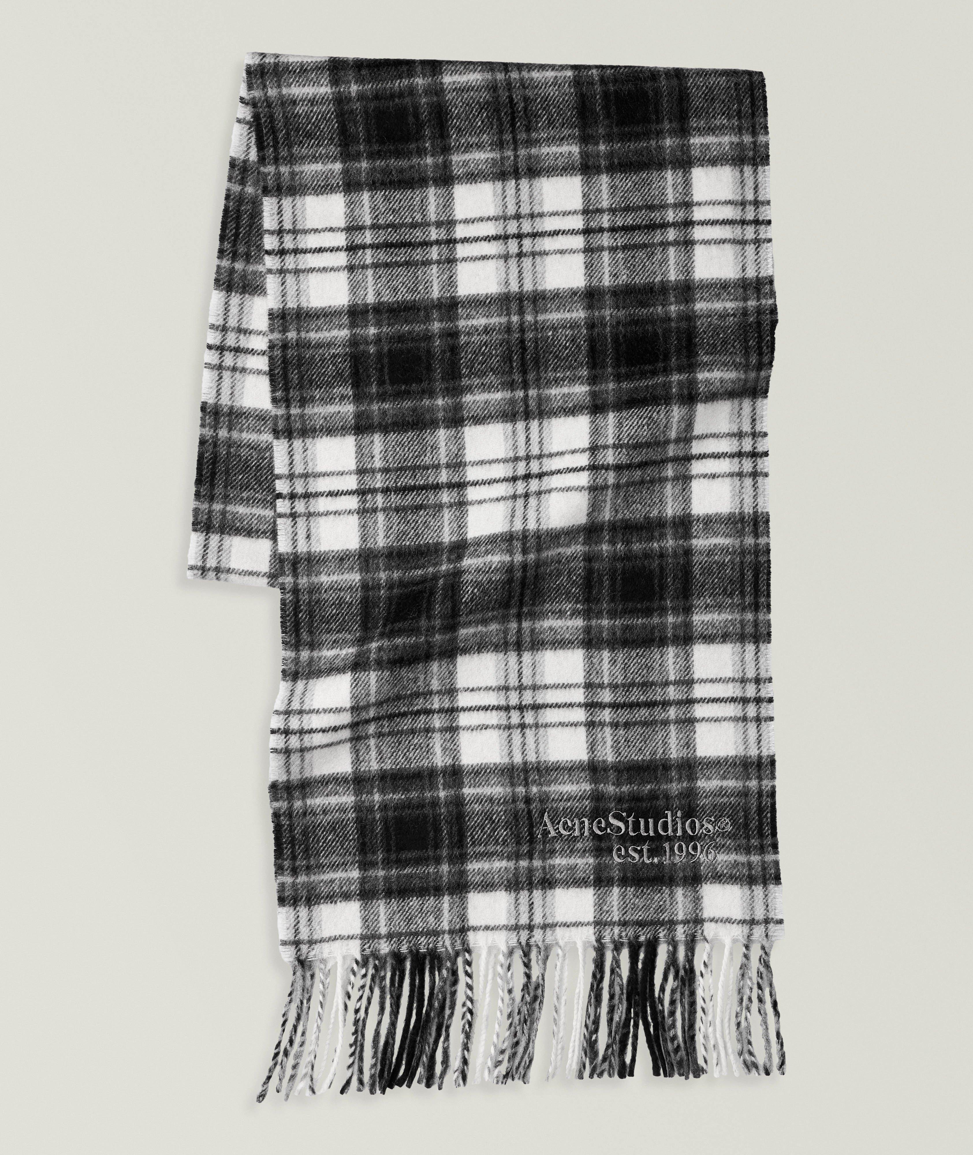 Acne Studios Écharpe en laine-cachemire quadrillé