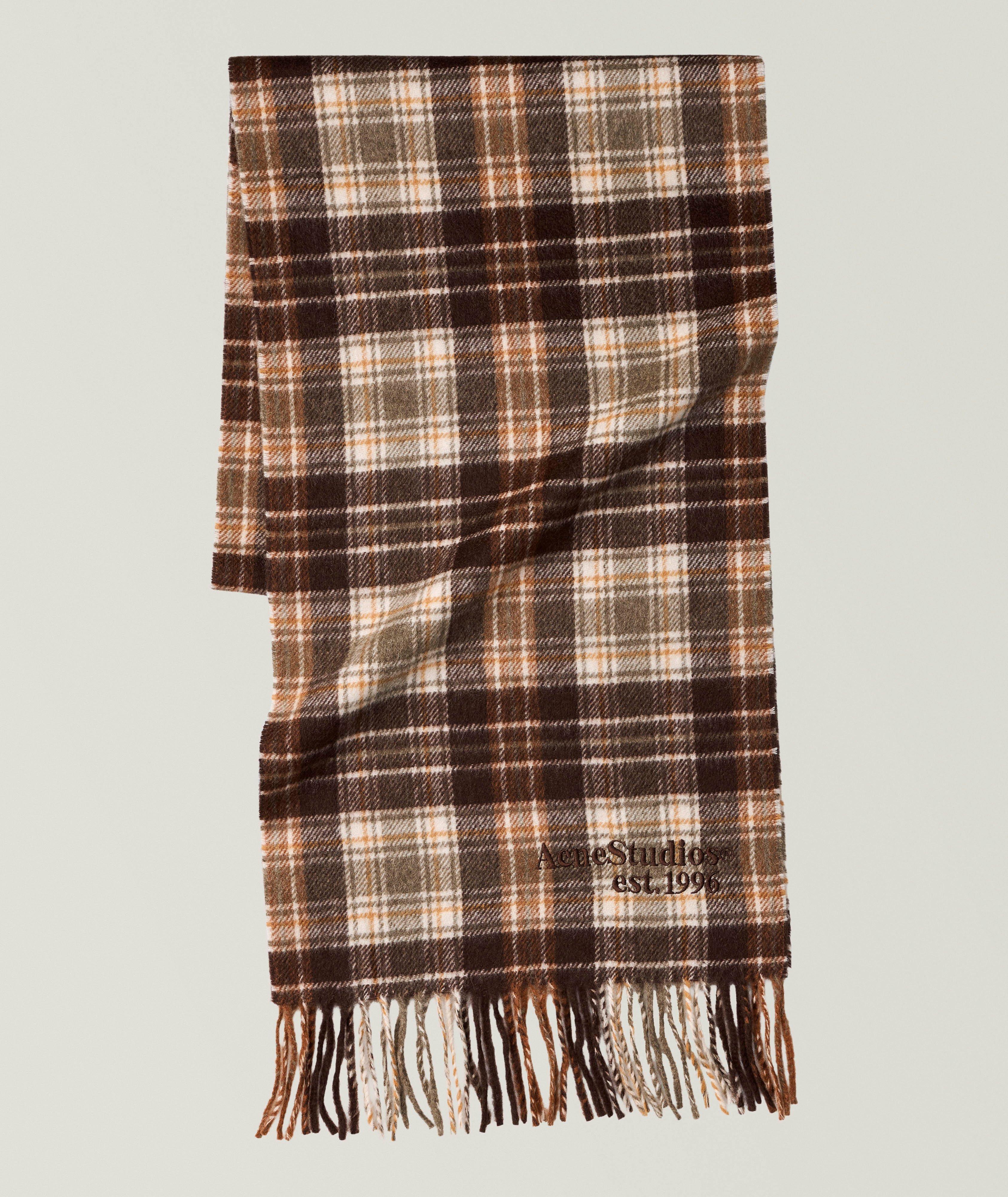 Acne Studios Écharpe en laine-cachemire quadrillé