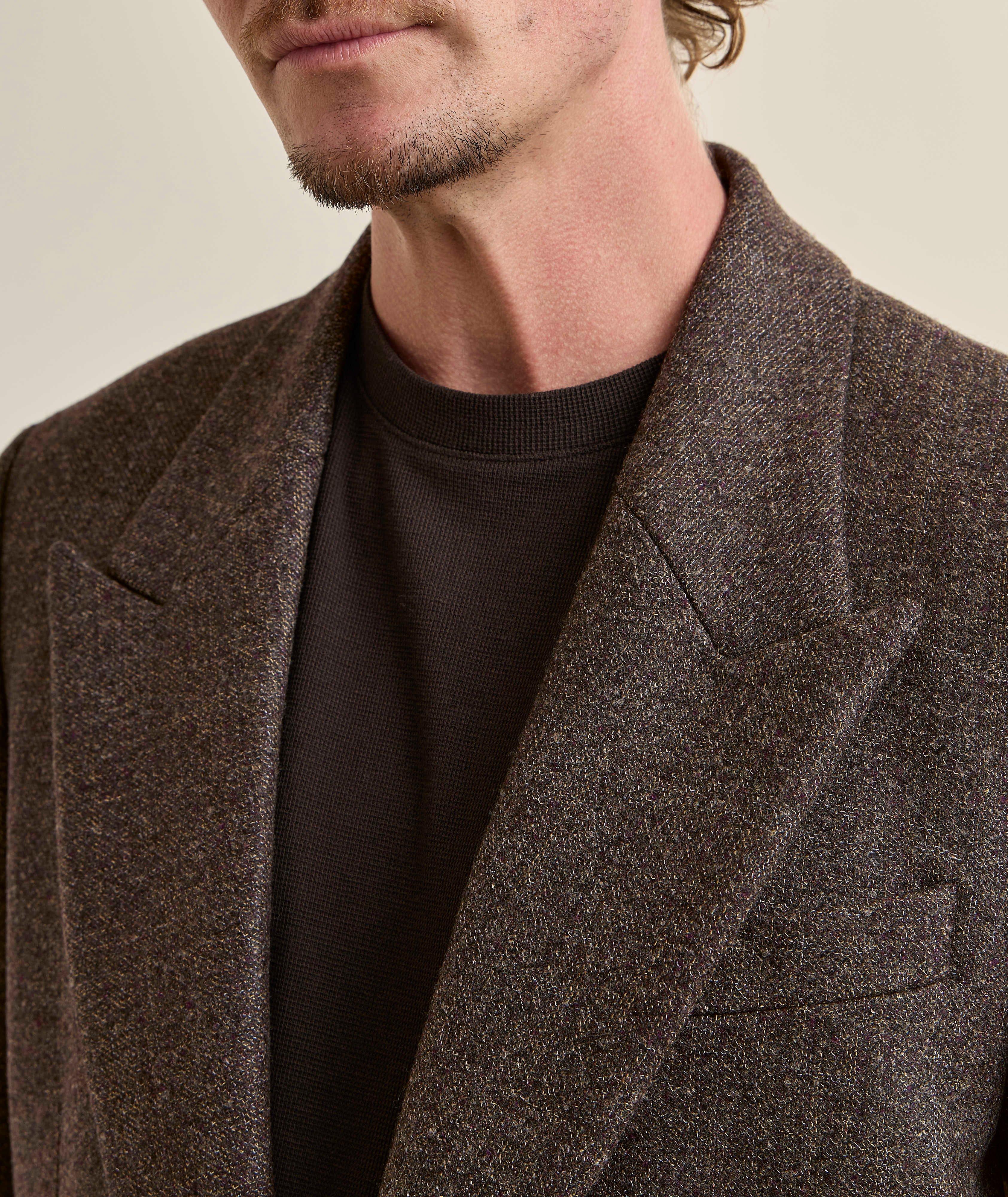 ACNE BRN FADED CHECK WL OVERCOAT image 3