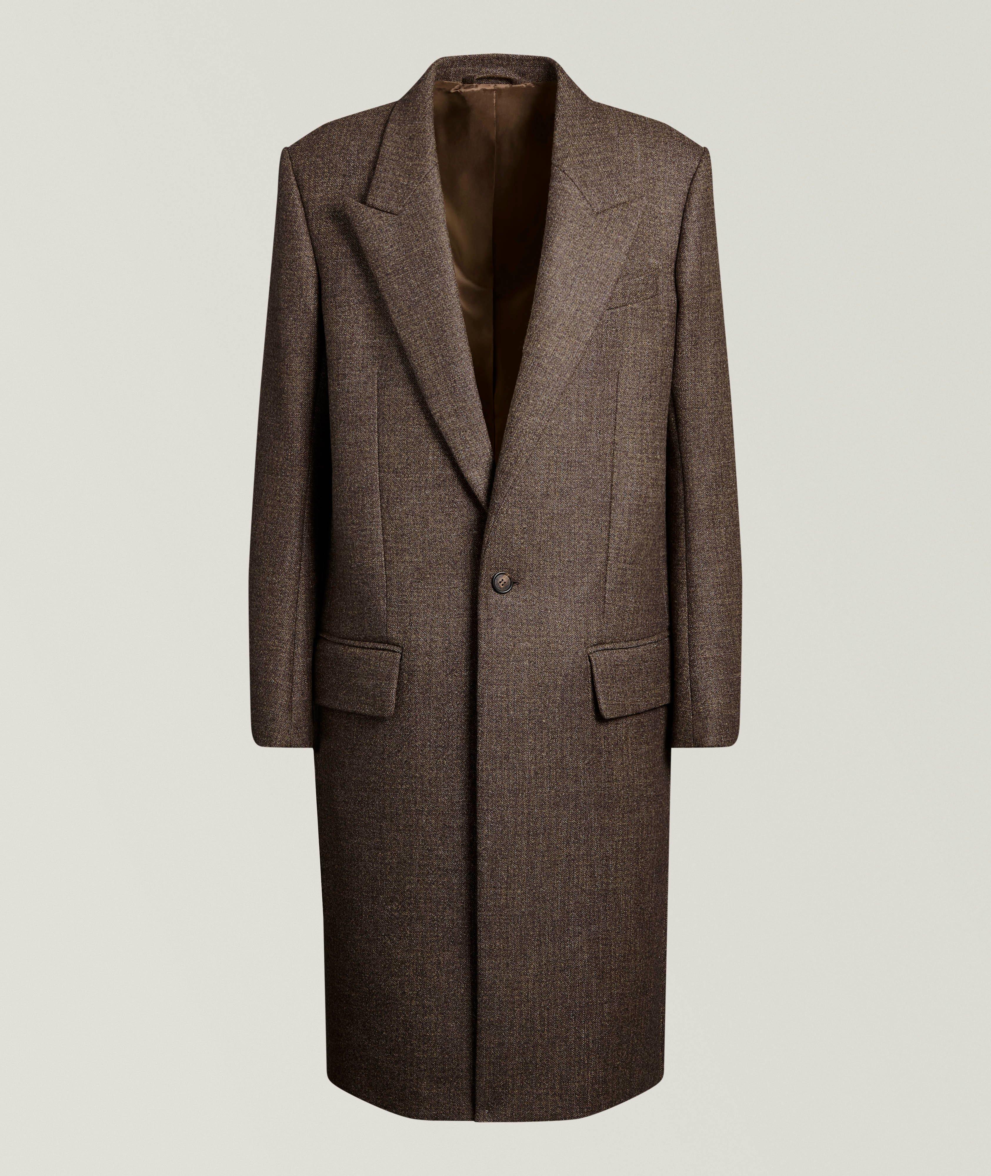 ACNE BRN FADED CHECK WL OVERCOAT image 0
