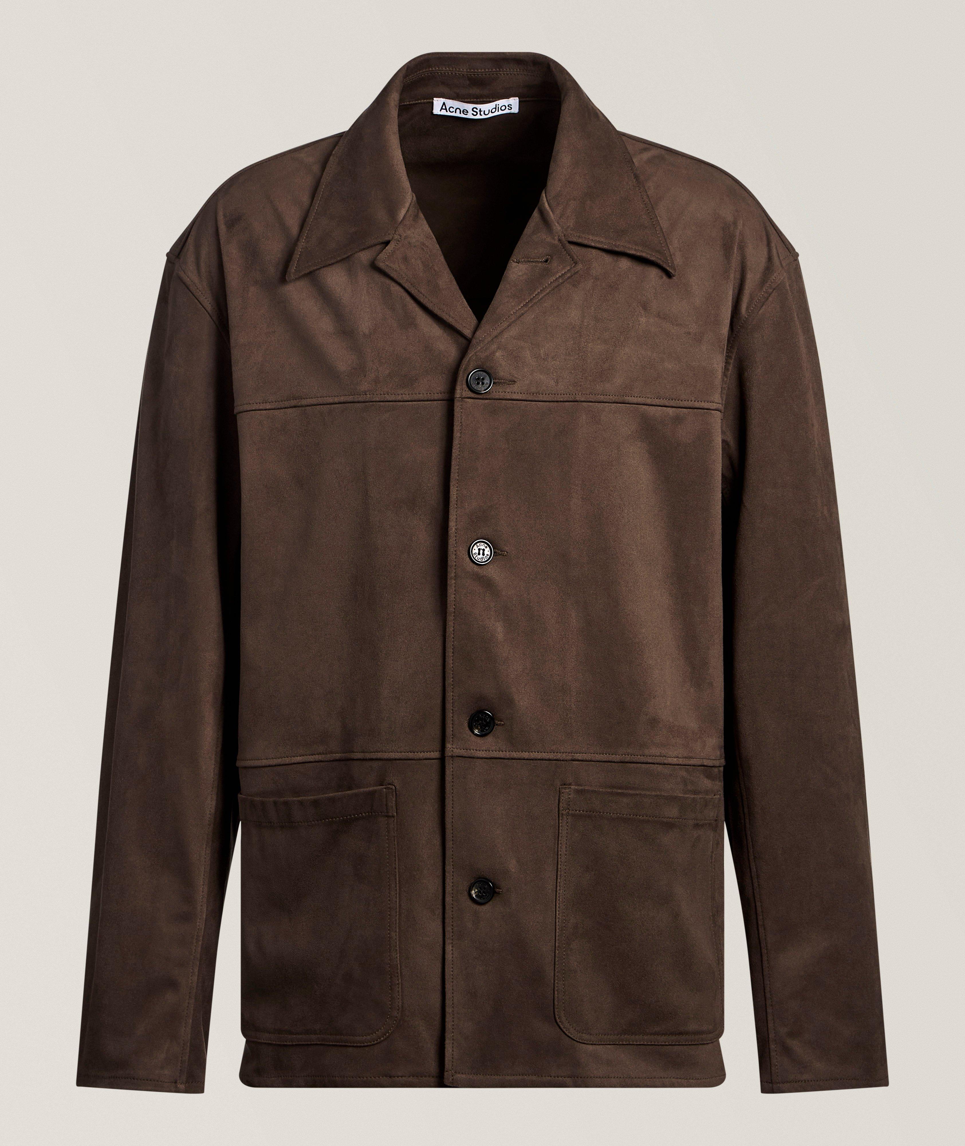 Acne Studios Surchemise poche plaquée faux suède
