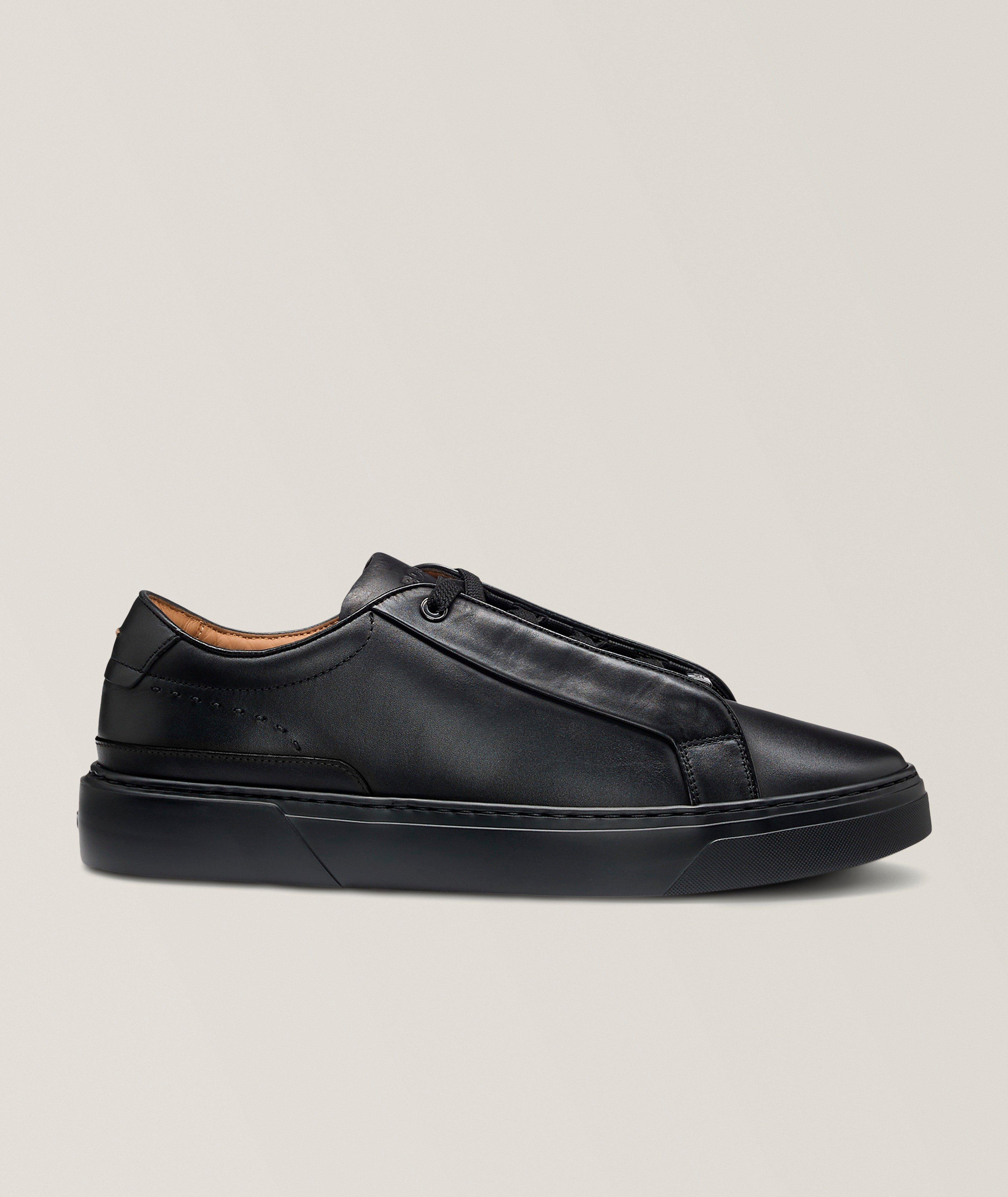 BOSS Chaussures sport en cuir brossé Gary