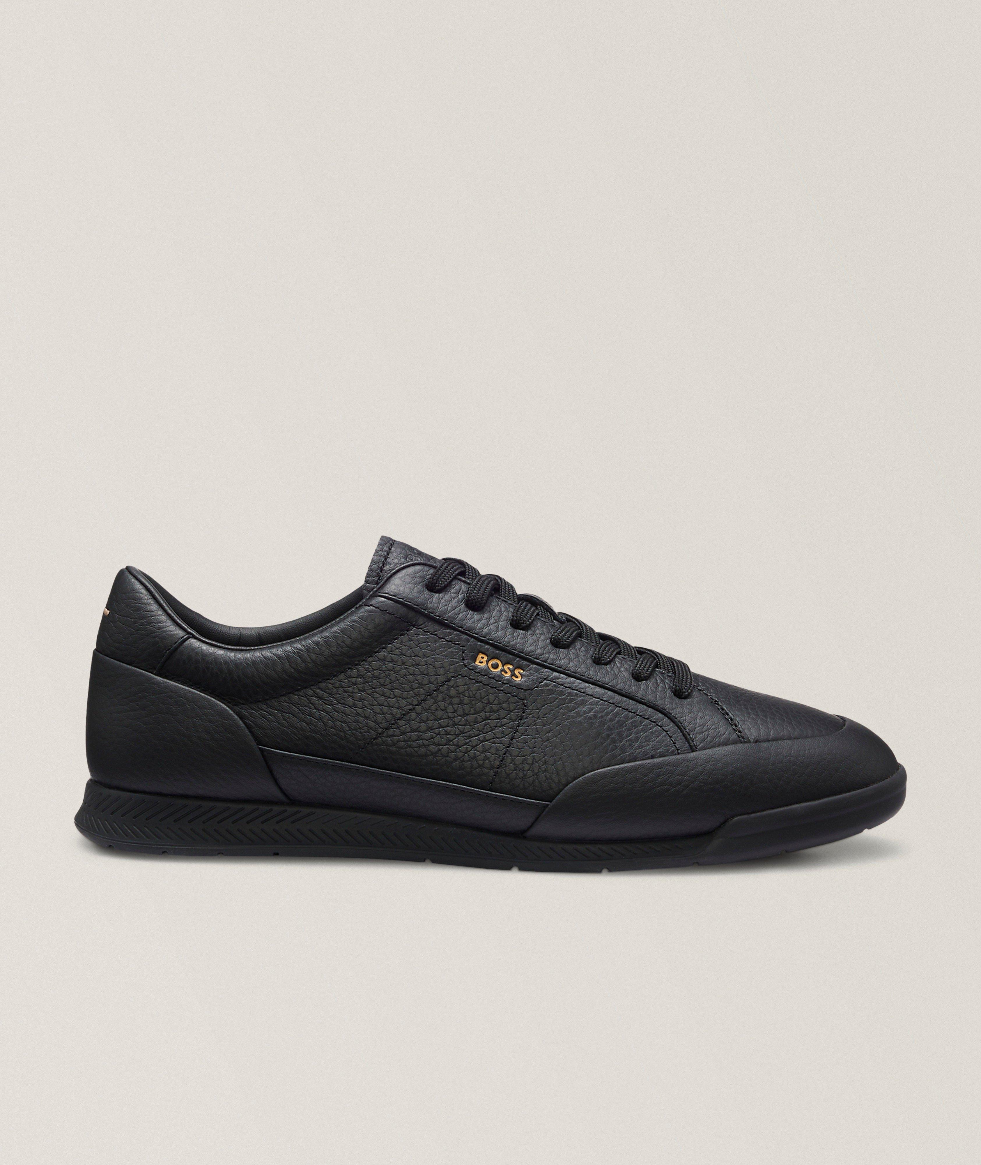 BOSS Chaussures sport en cuir grainé Nitan