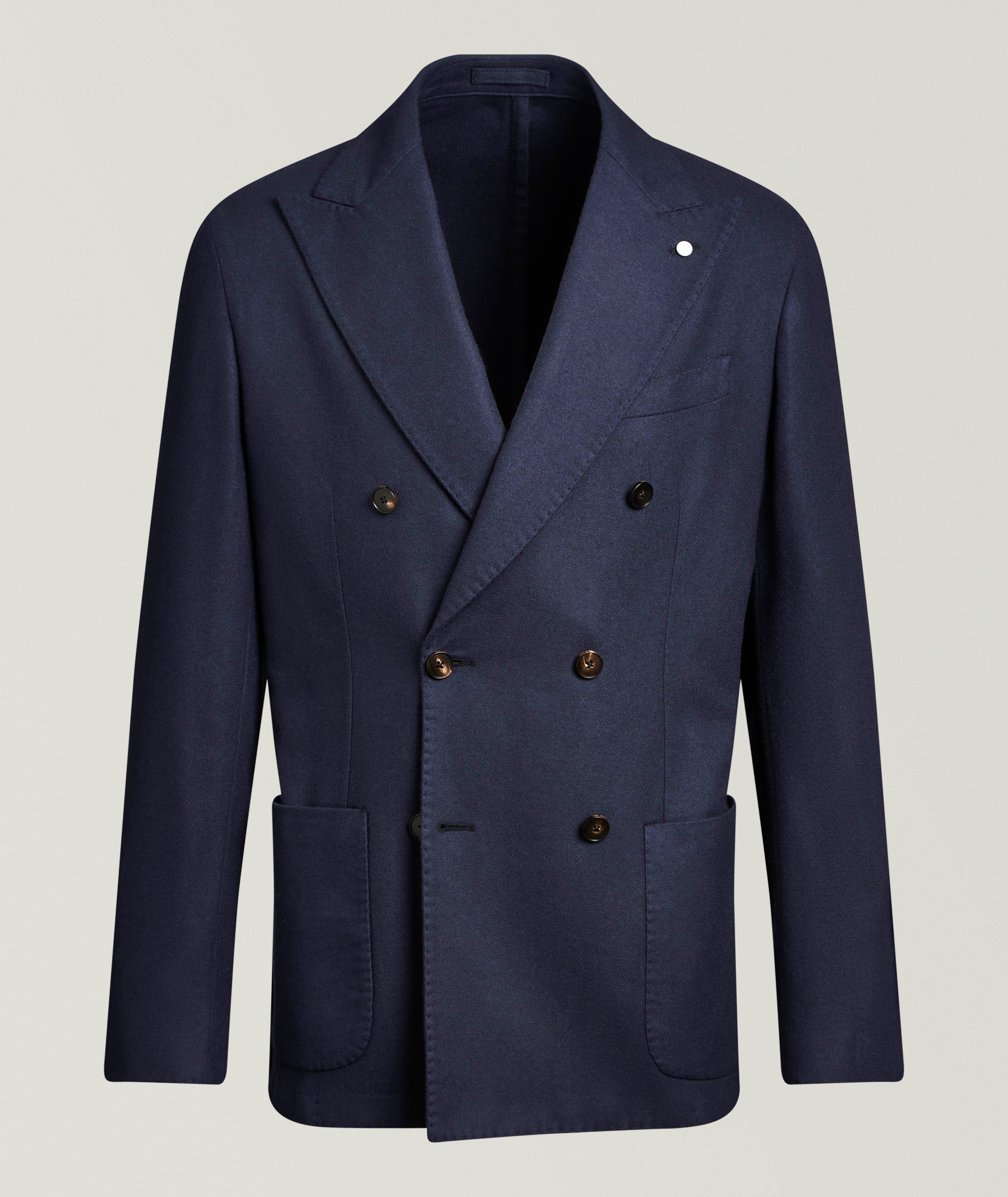 Double-Breasted Wool-Blend Sport Jacket image 0