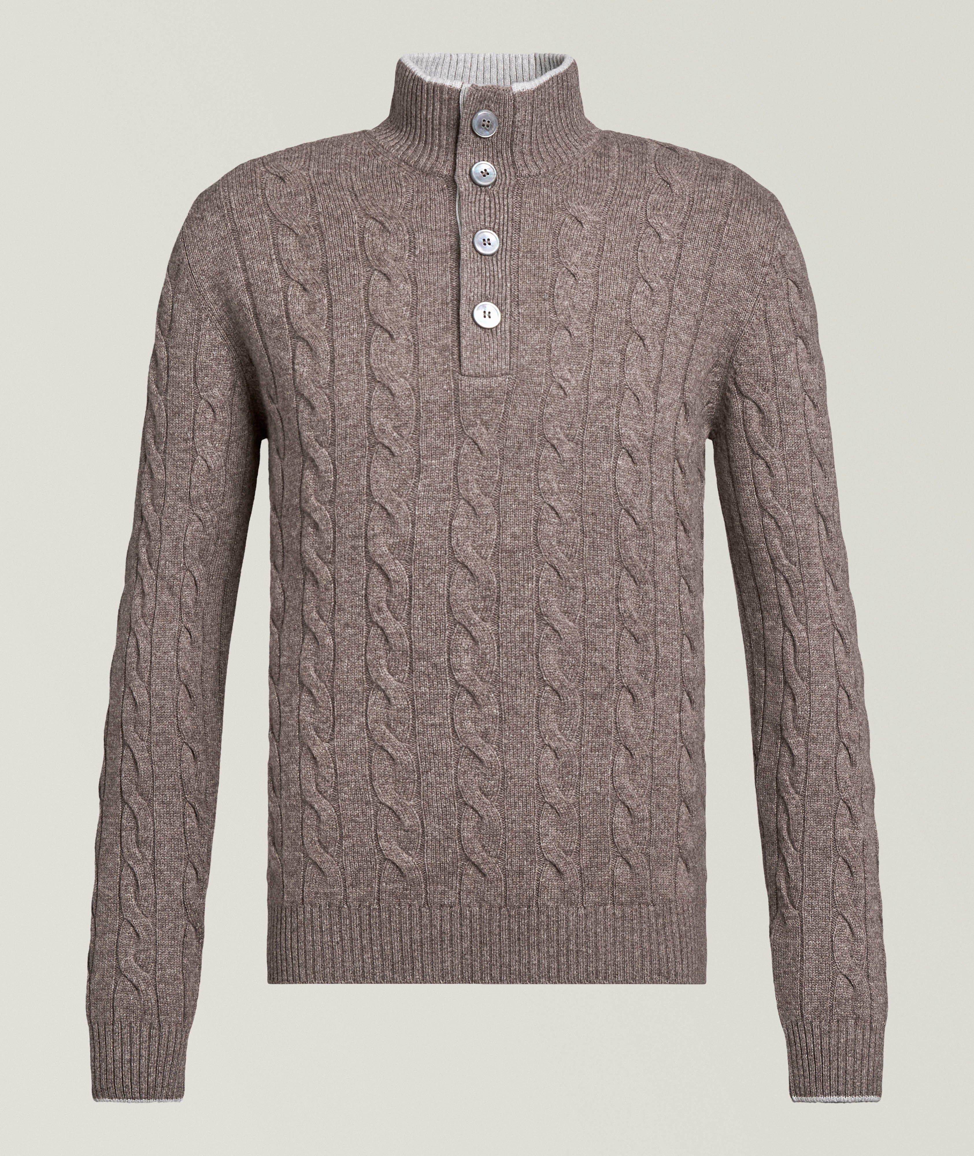 Gran Sasso Cable Knit Wool-Cashmere Sweater
