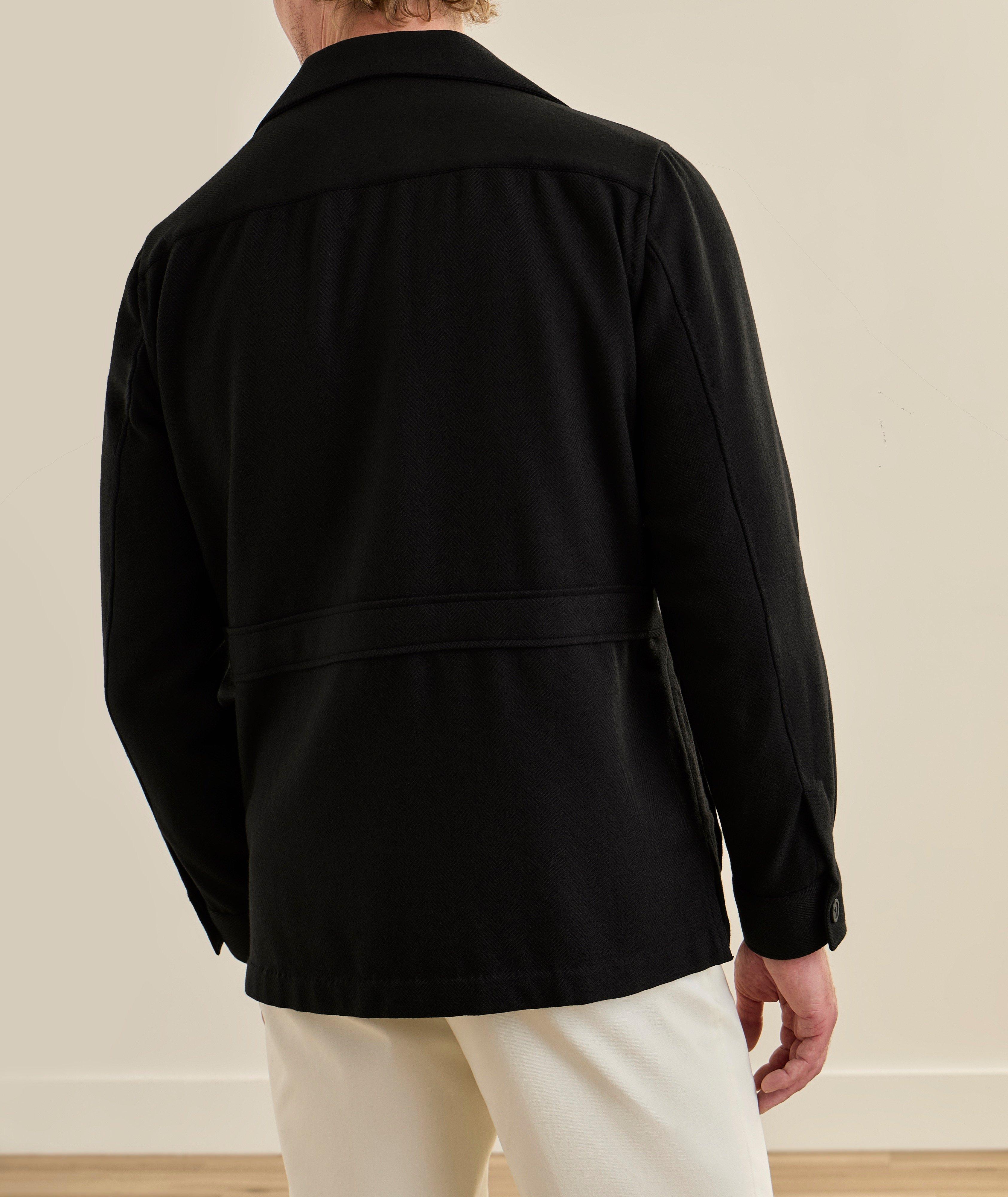 Herringbone Brushed Wool Traveler Jacket image 2