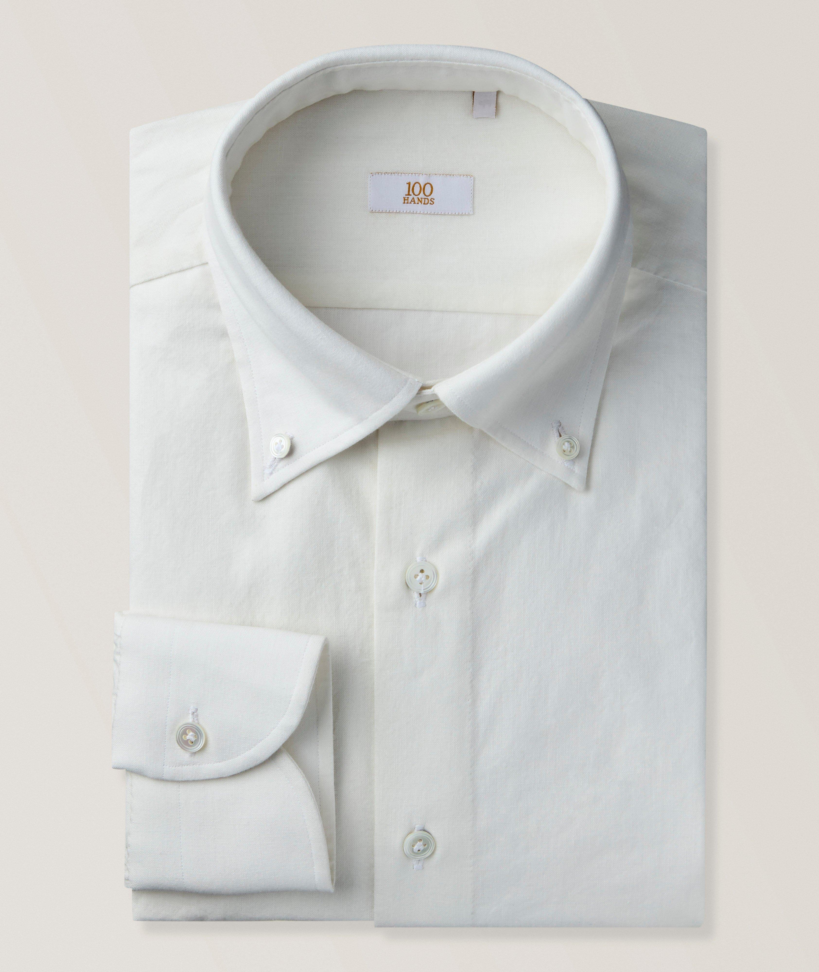 100 Hands Washed Cotton Dress Shirt 