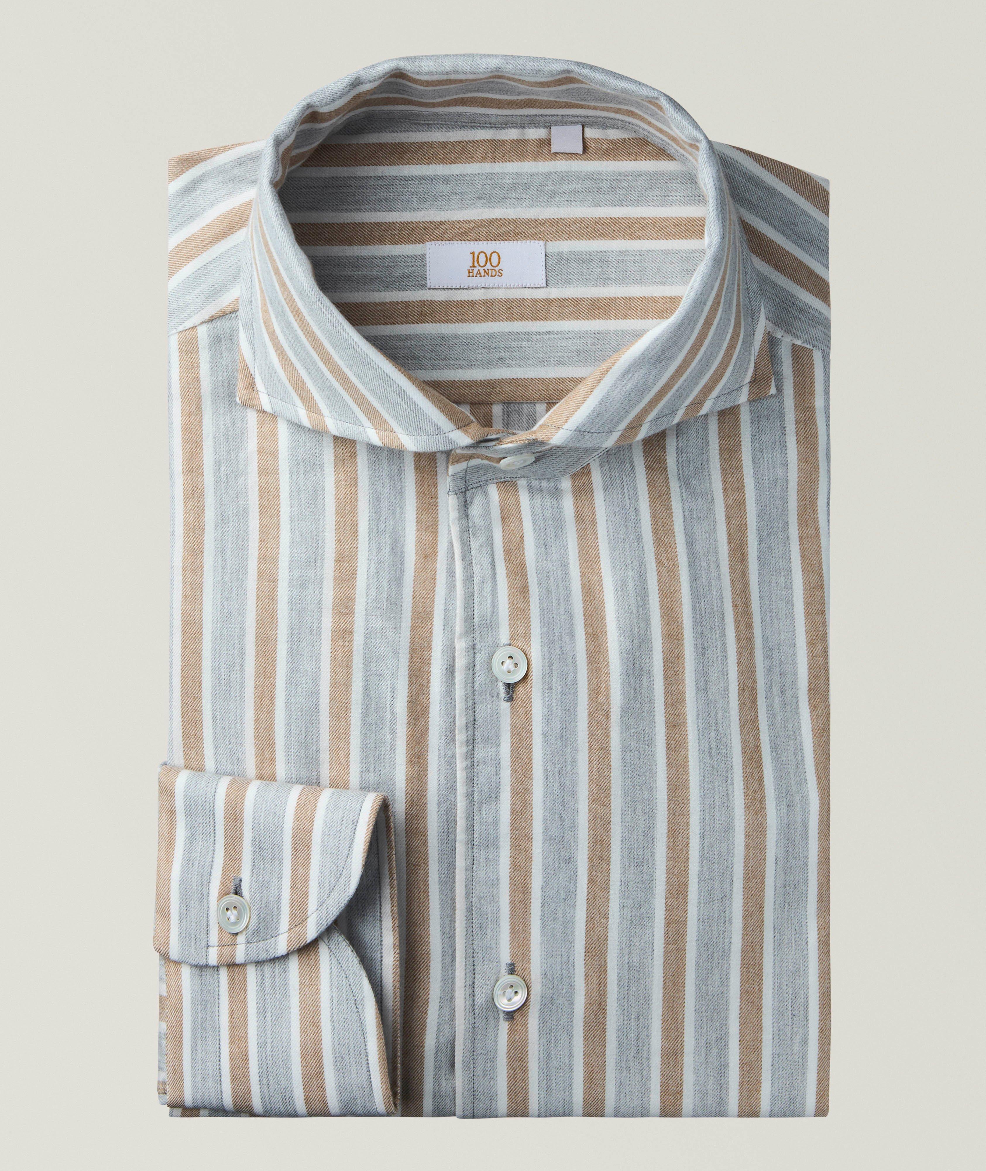 Bold Striped Cotton Dress Shirt  image 0