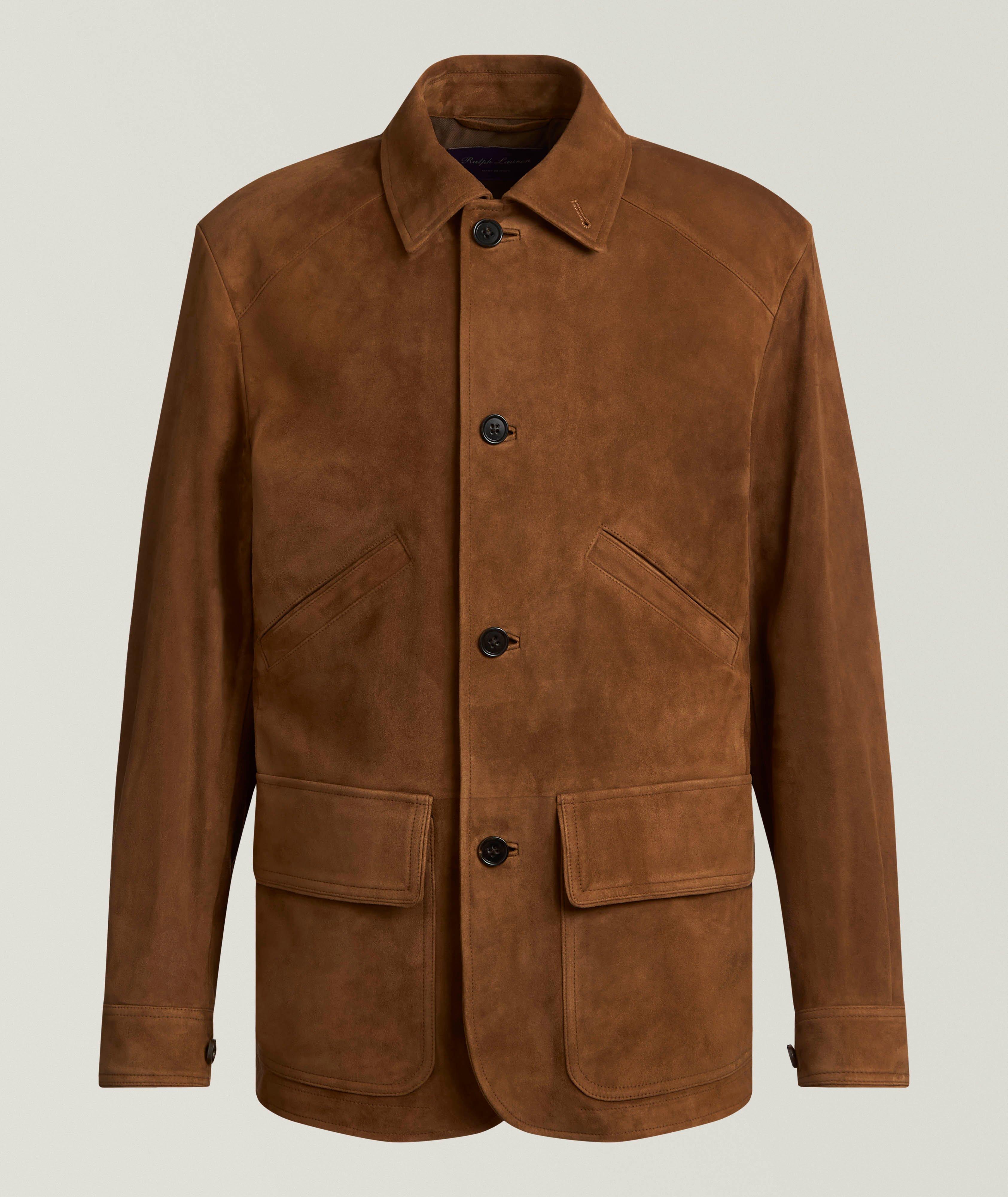 Ralph Lauren Purple Label Hollis Panelled Suede Jacket