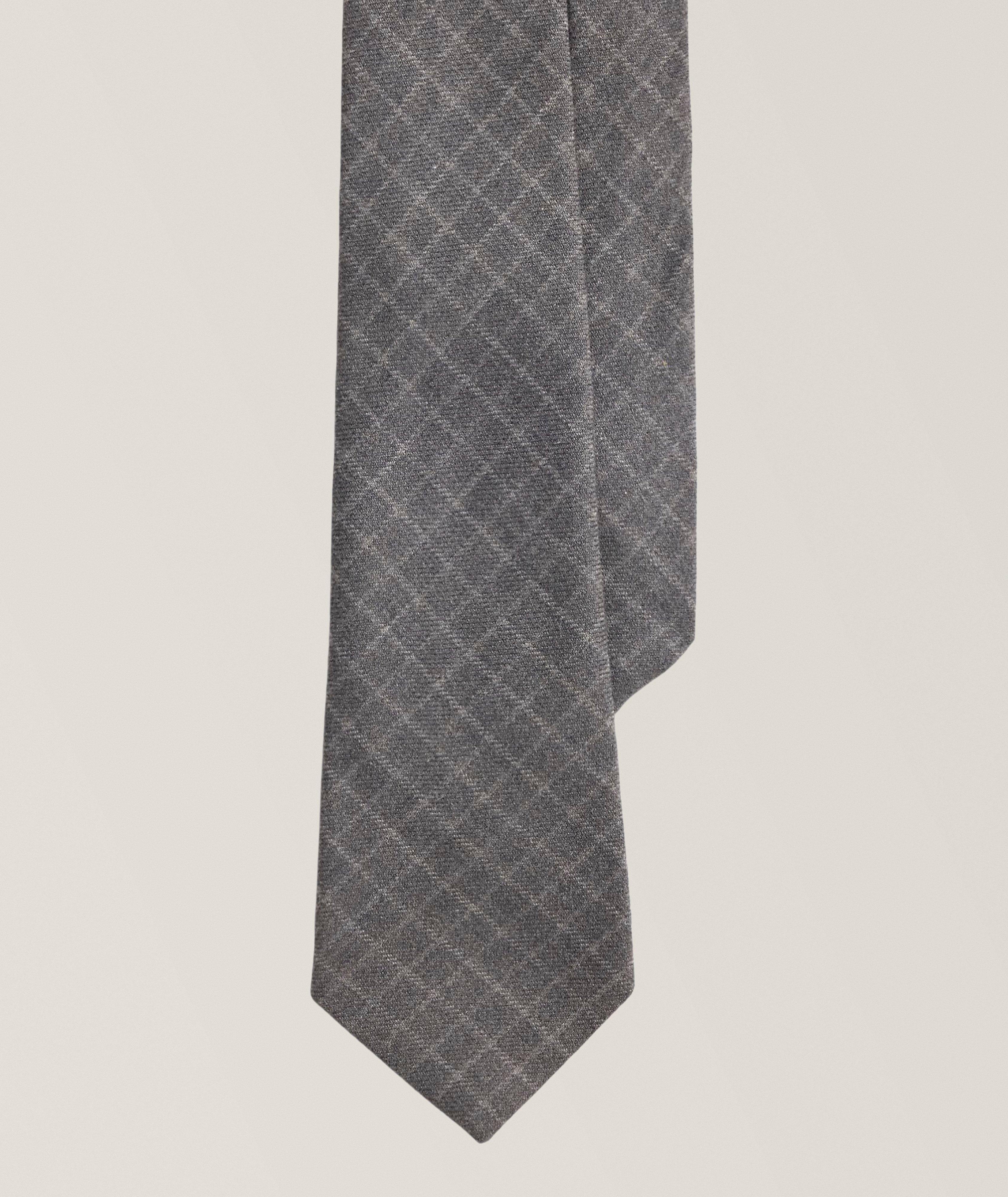 Ralph Lauren Purple Label Checked Cotton Tie