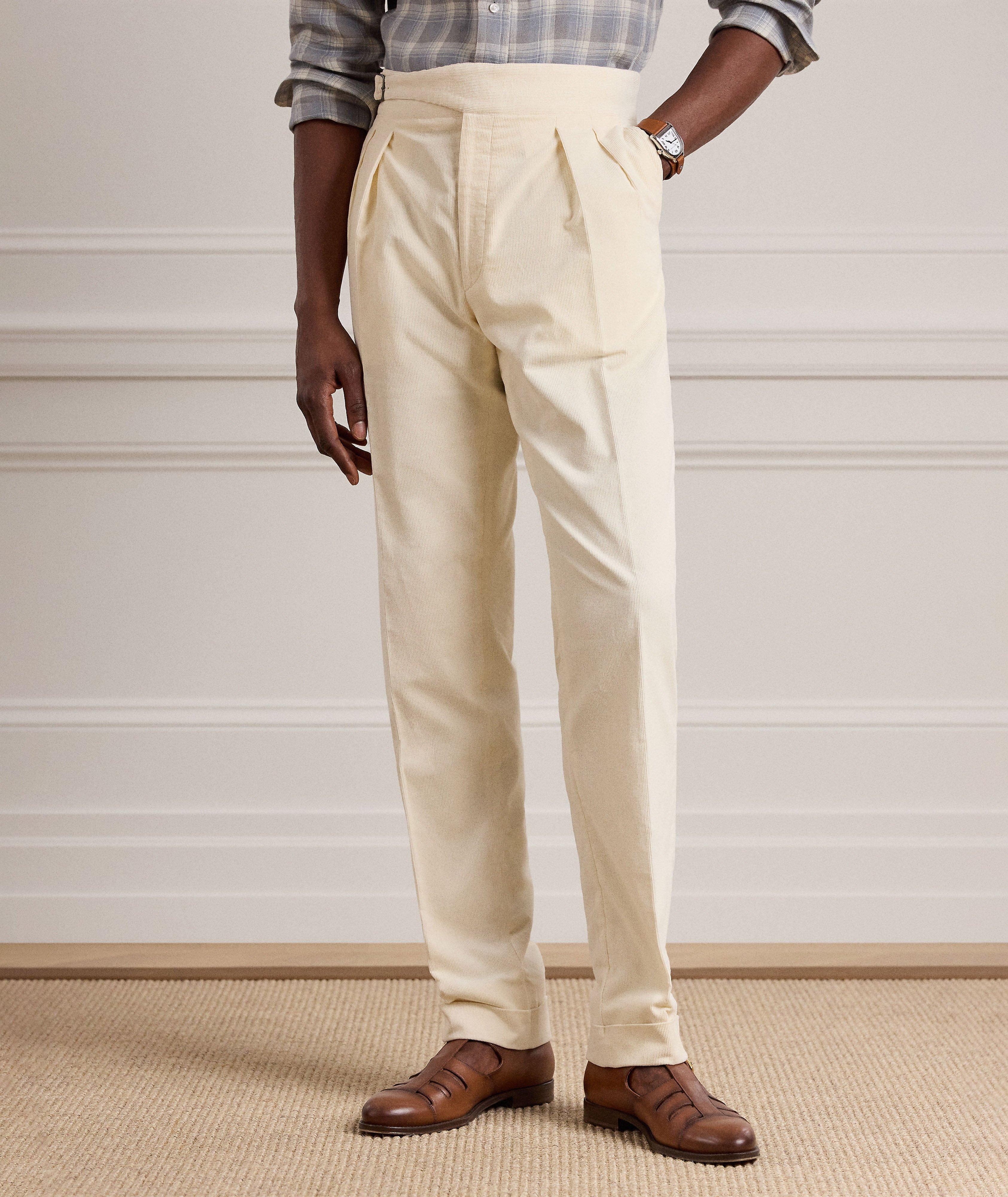 Pleated Sea Island Corduroy Pants image 1