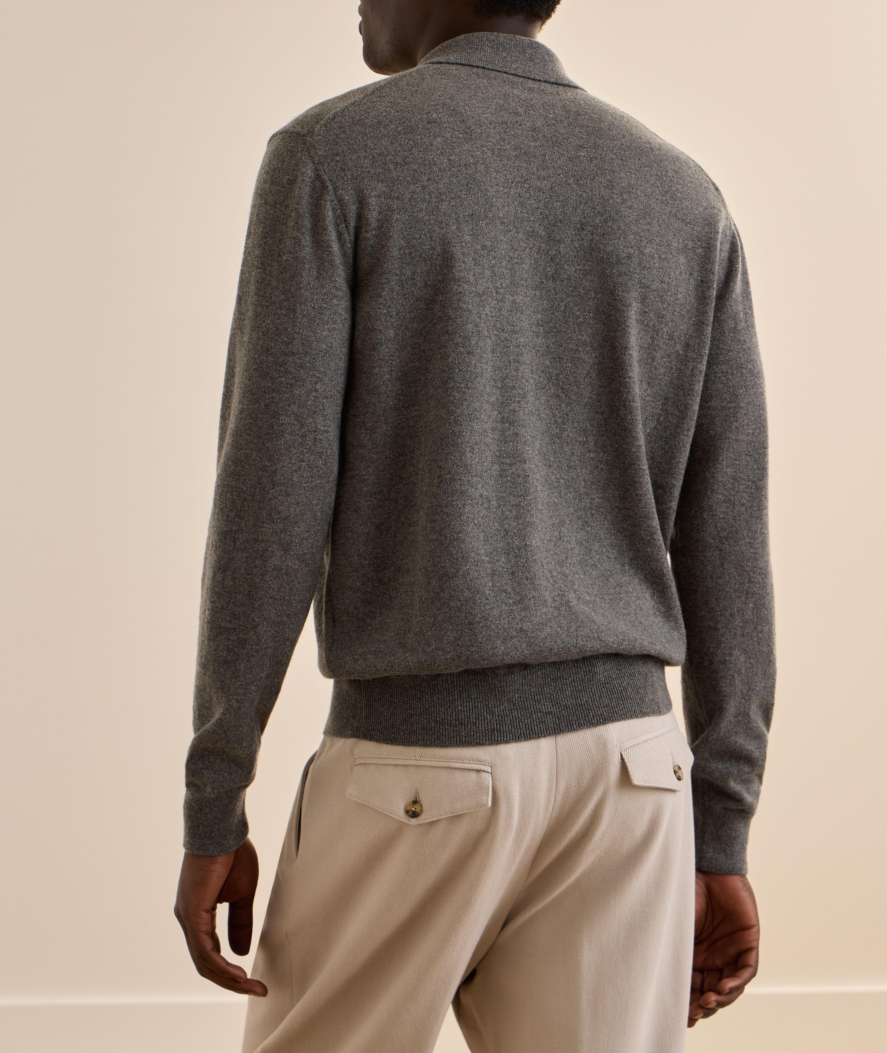 Mélange Cashmere Polo Shirt image 2