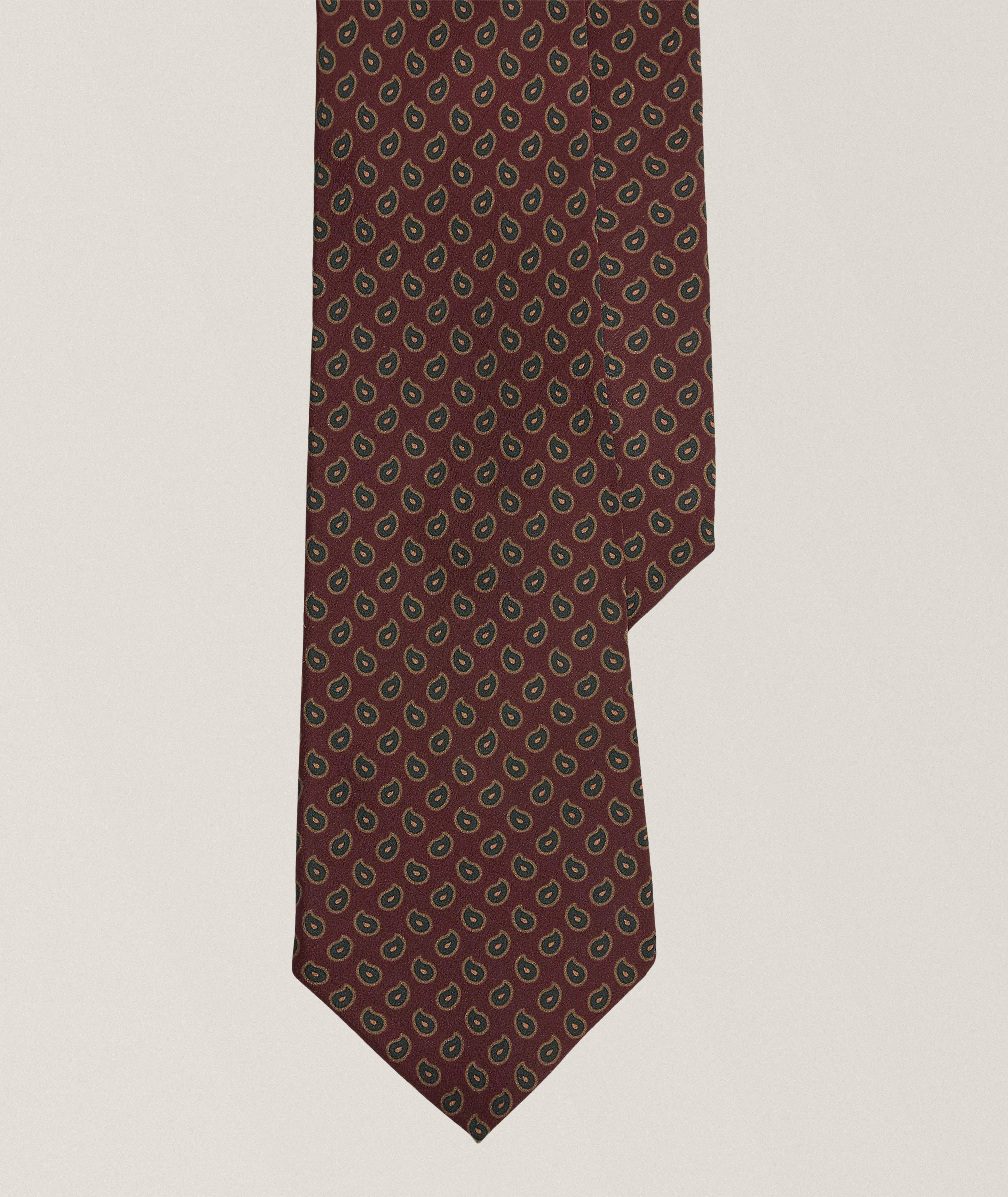 Ralph Lauren Purple Label Micro-Paisley Silk Tie