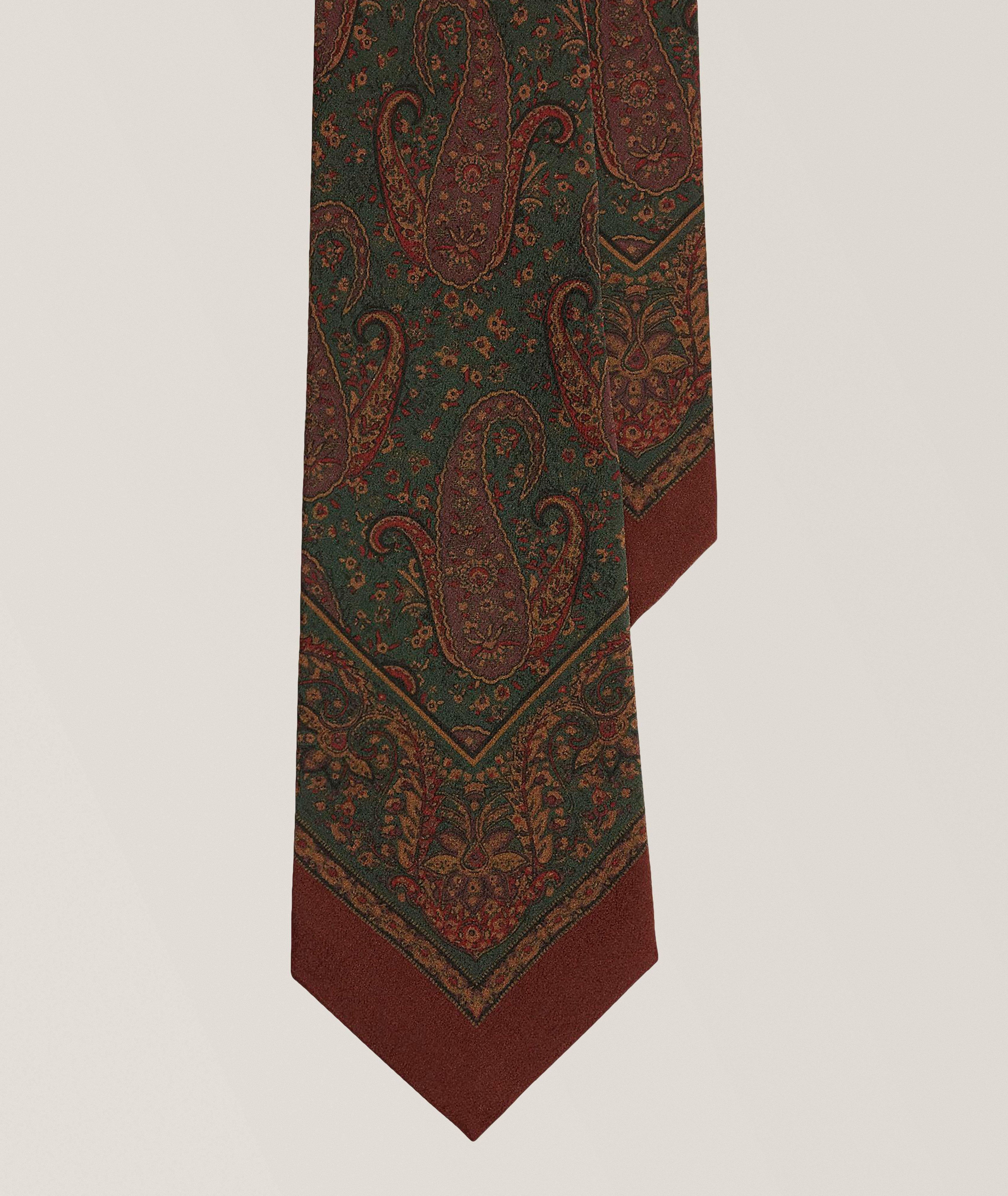 Ralph Lauren Purple Label Border Paisley Silk Tie | Ties, Pocket