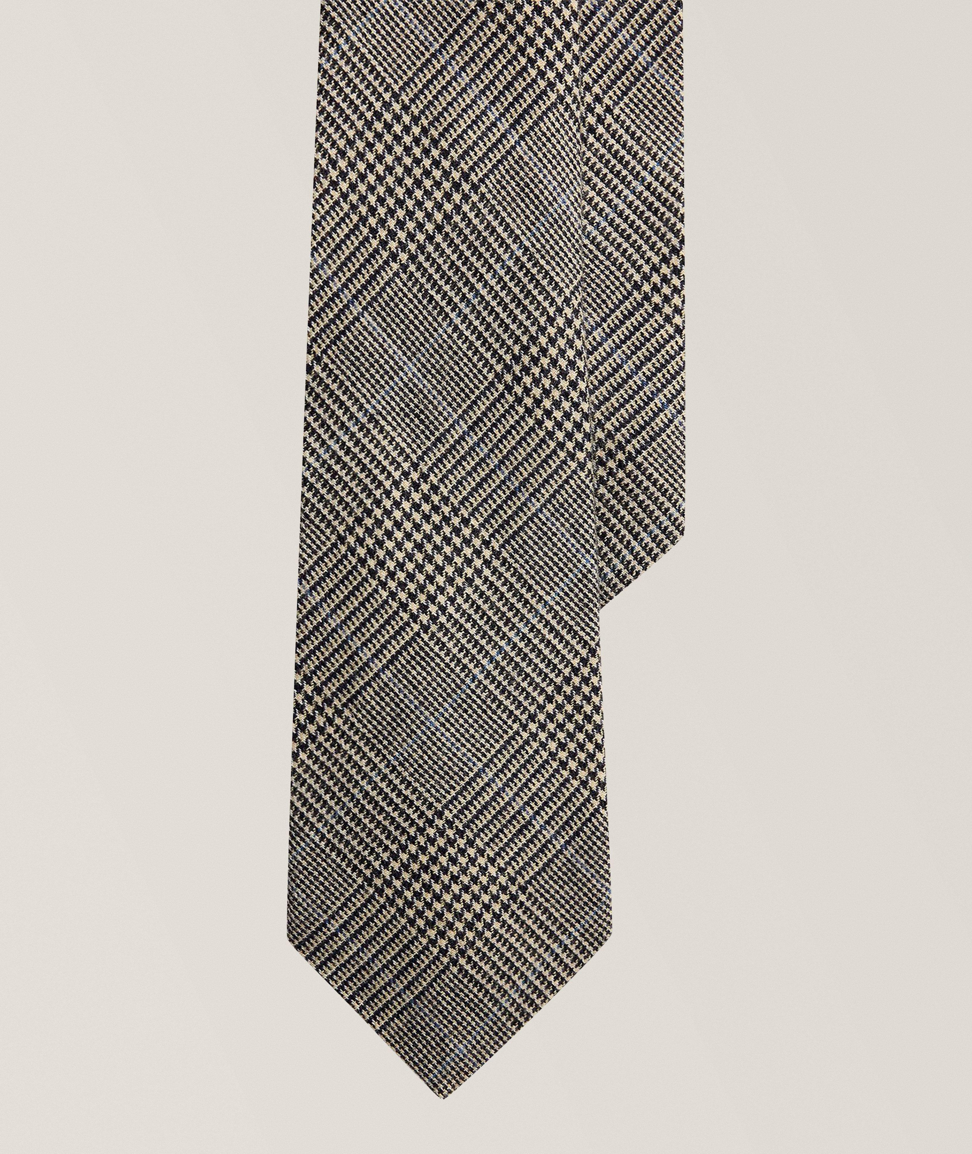 Ralph Lauren Purple Label Glen Plaid Wool-Silk Tie 