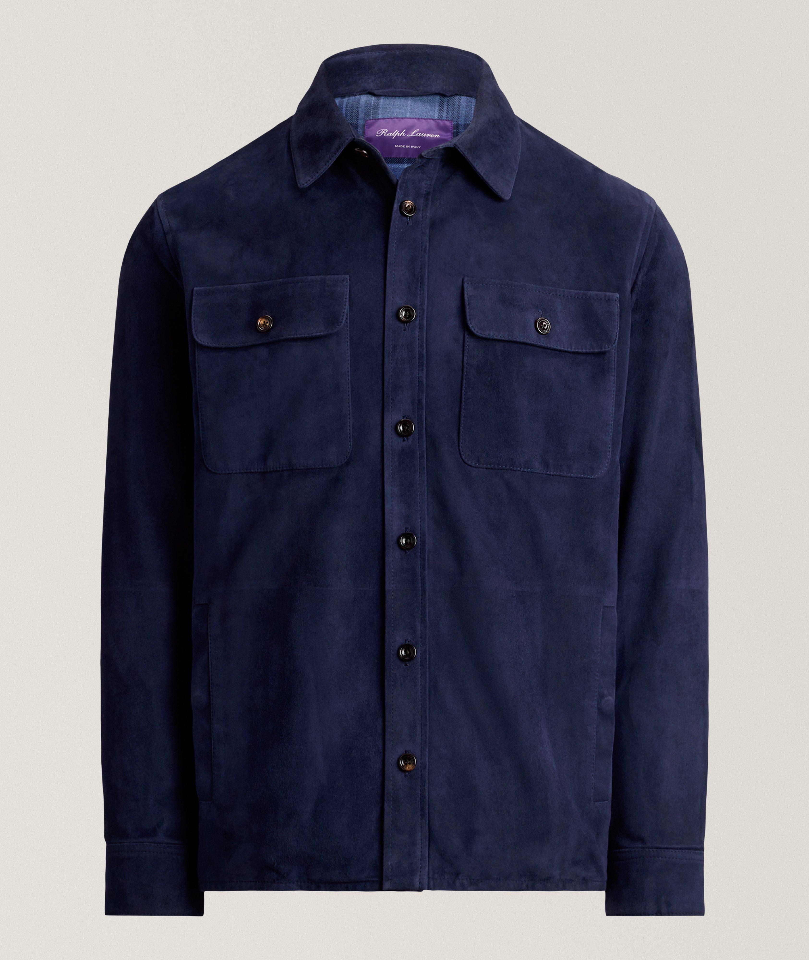Ralph Lauren Purple Label Calloway Suede Overshirt