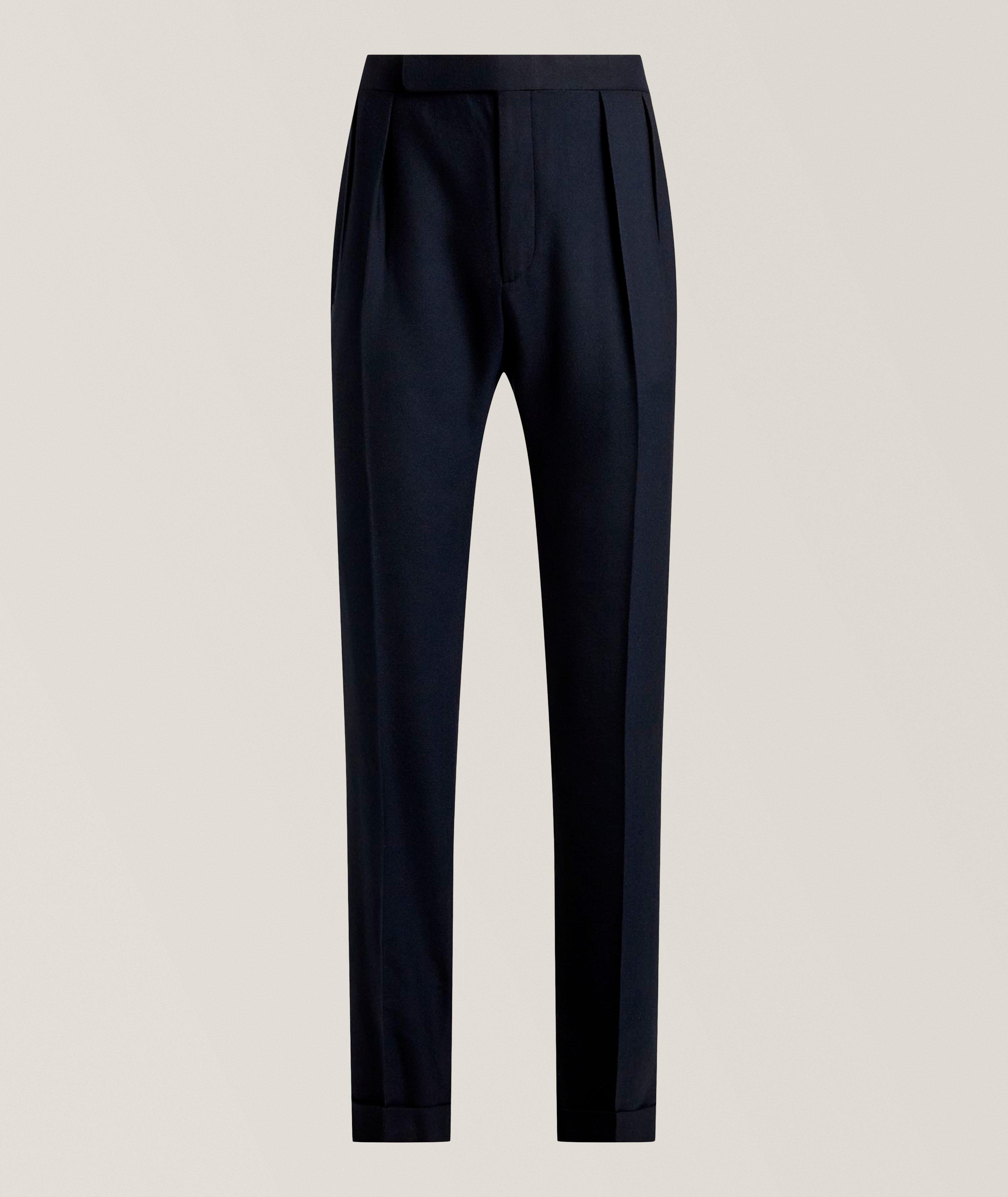 Ralph Lauren Purple Label Brushed Cashmere Twill Suit Pants 