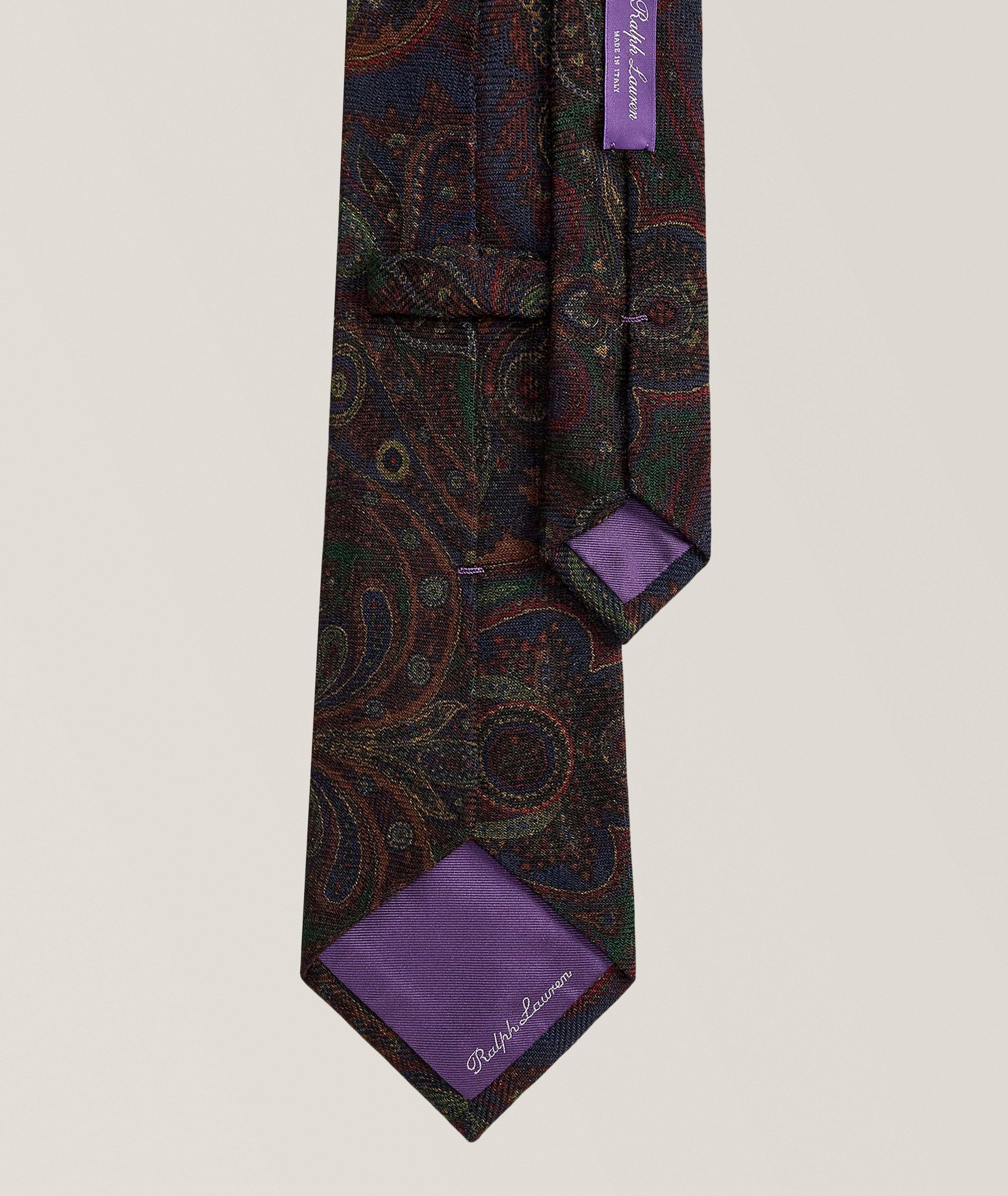 Ralph Lauren Purple Label Paisley Wool-Silk Tie | Ties, Pocket