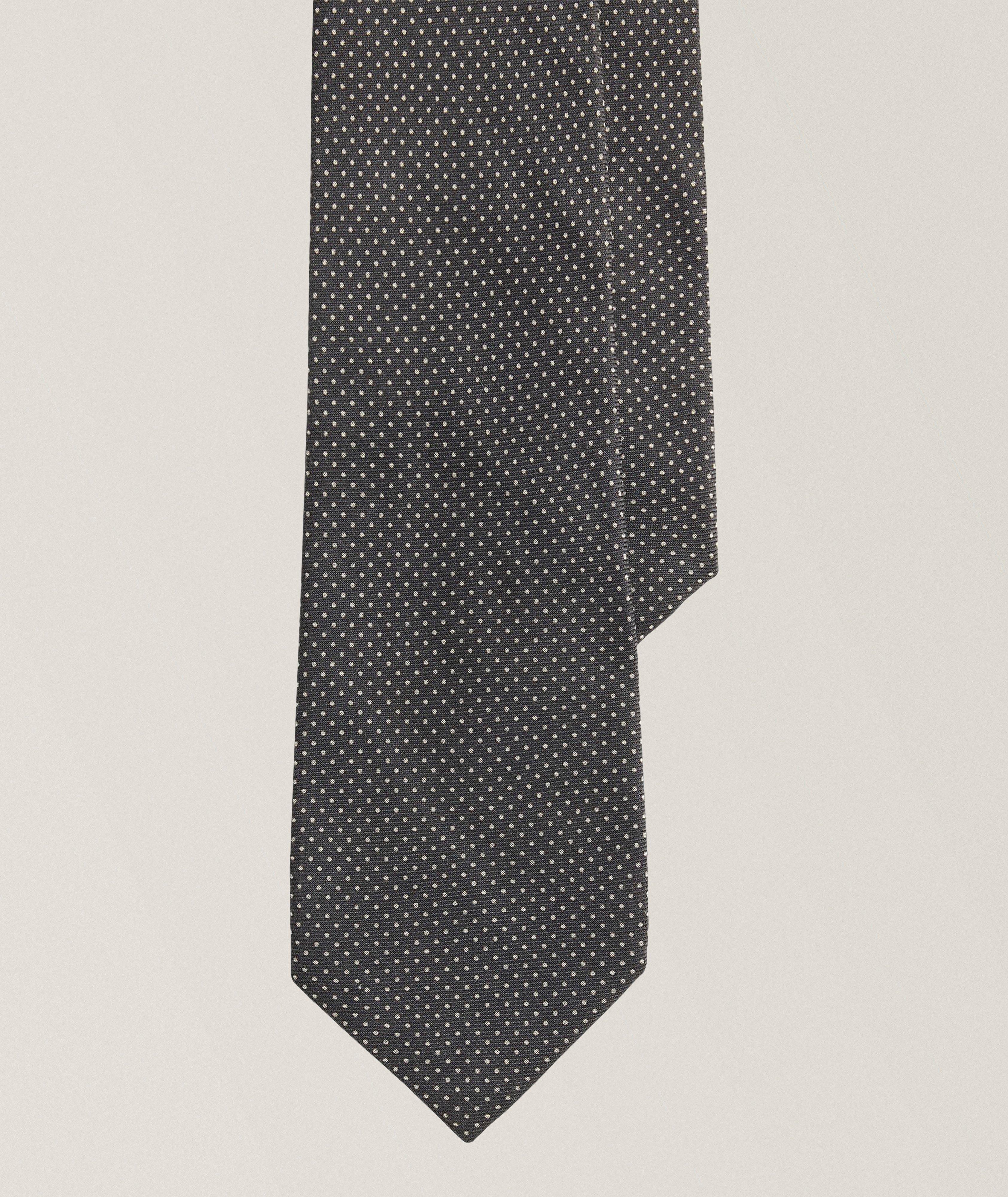 Ralph Lauren Purple Label Checked Cotton-Wool Tie